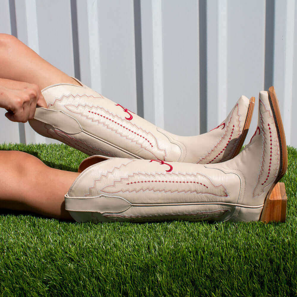 University of Alabama Bone Cowgirl Boots Naomi by Vaccari University