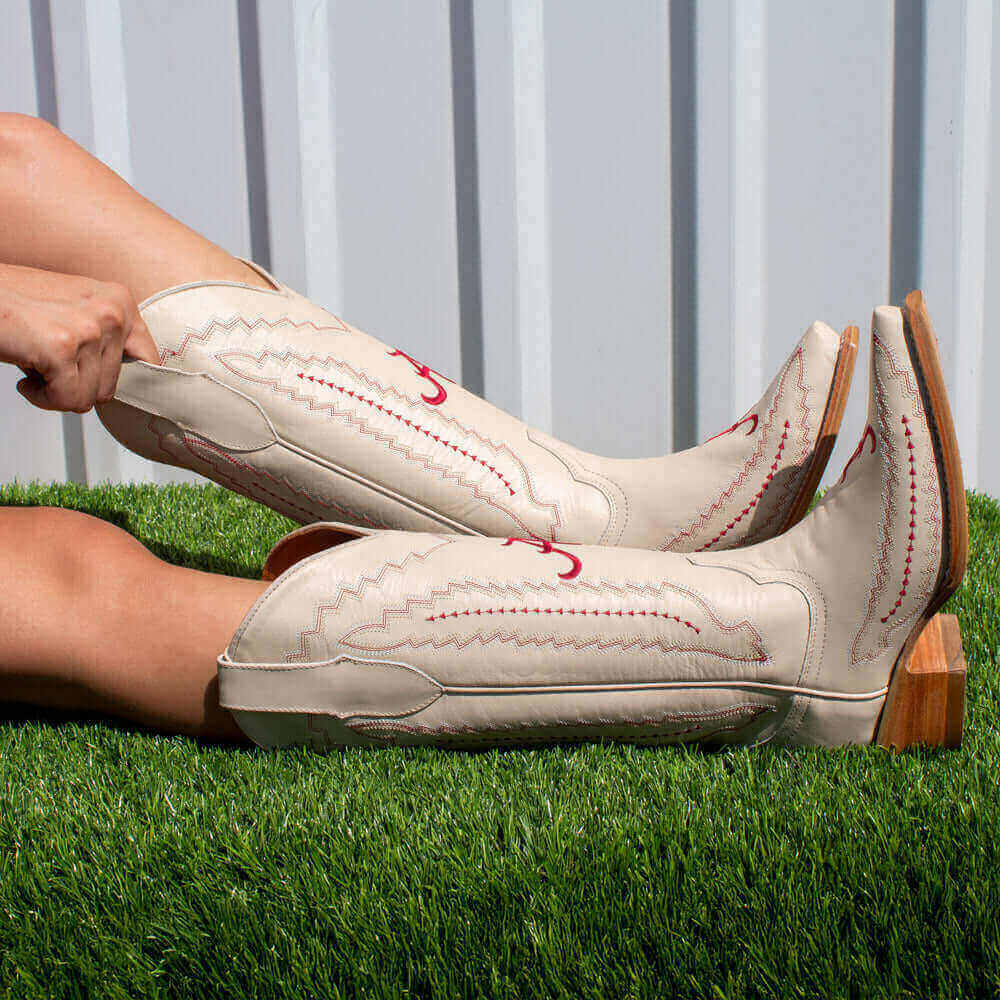 University of Alabama Bone Cowgirl Boots Naomi by Vaccari University