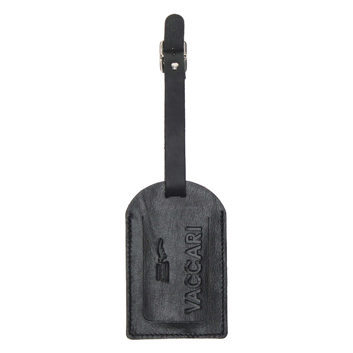 Black Alligator Belly Luggage Tag by Vaccari Core