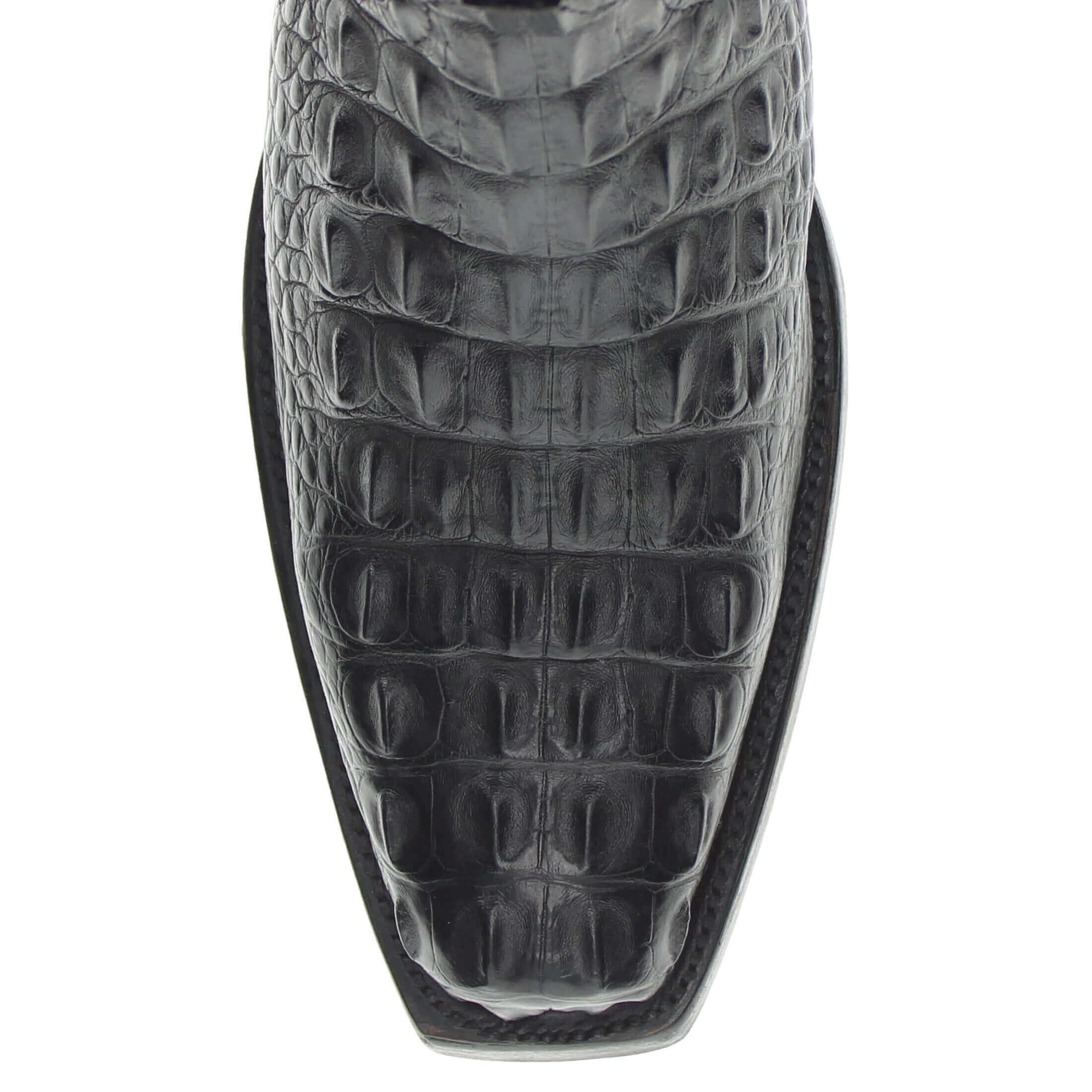 Men's Hornback American Alligator Narrow Square Toe Boots by Vaccari