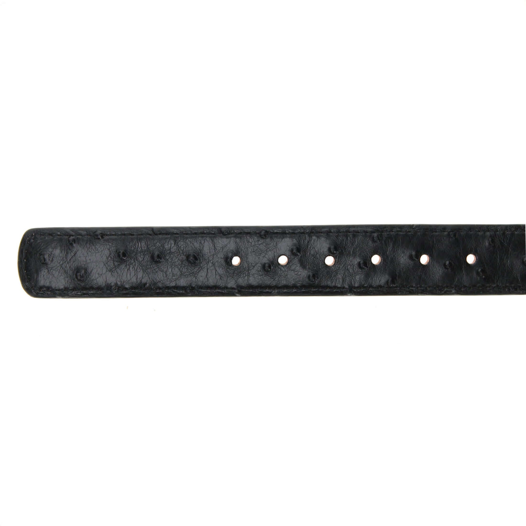 Men's Black Full Quill Ostrich Belt by Vaccari