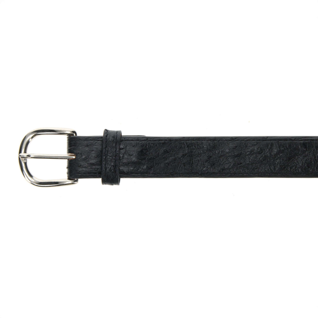 Men's Black Full Quill Ostrich Belt by Vaccari