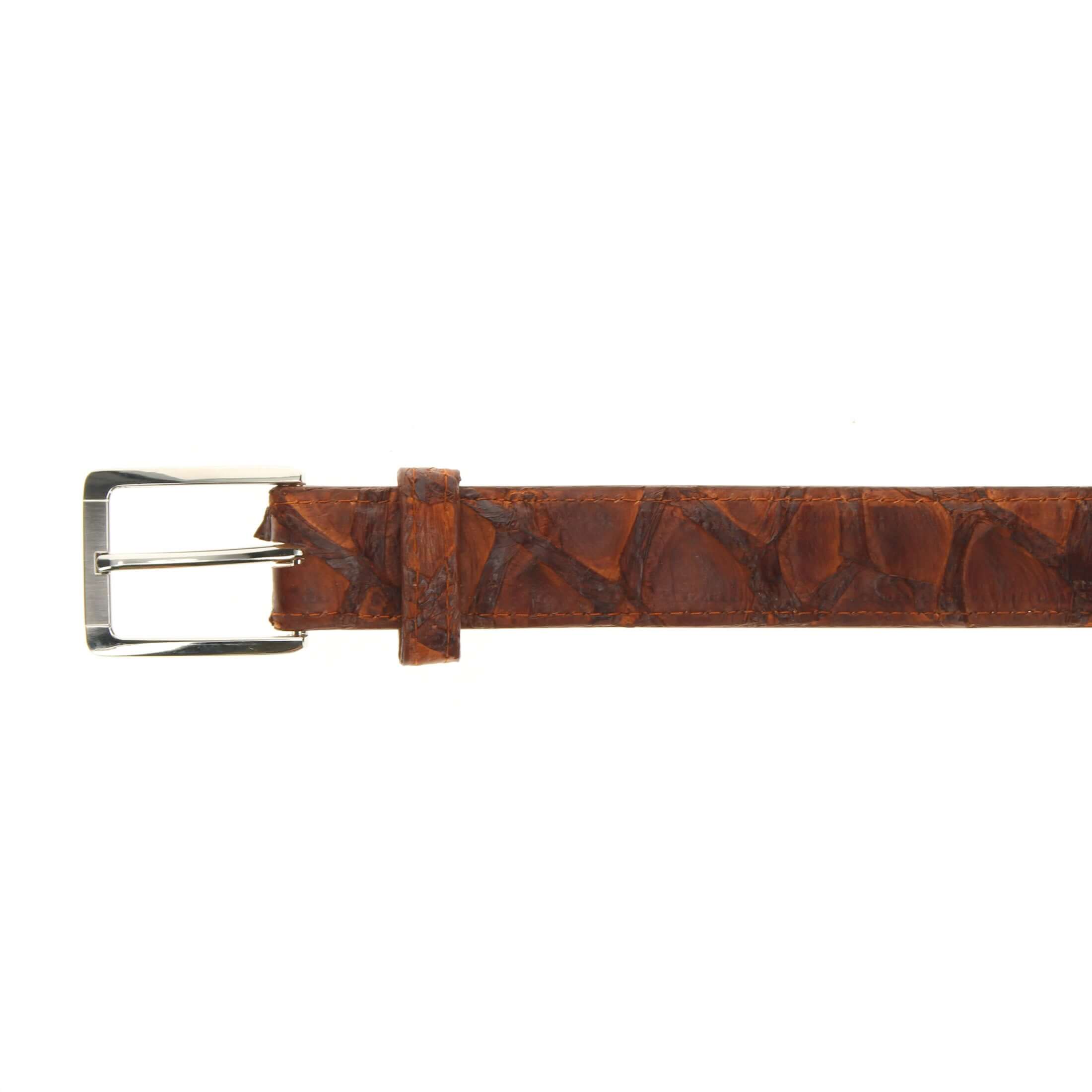 Men's Pecan Pirarucu Belt by Vaccari