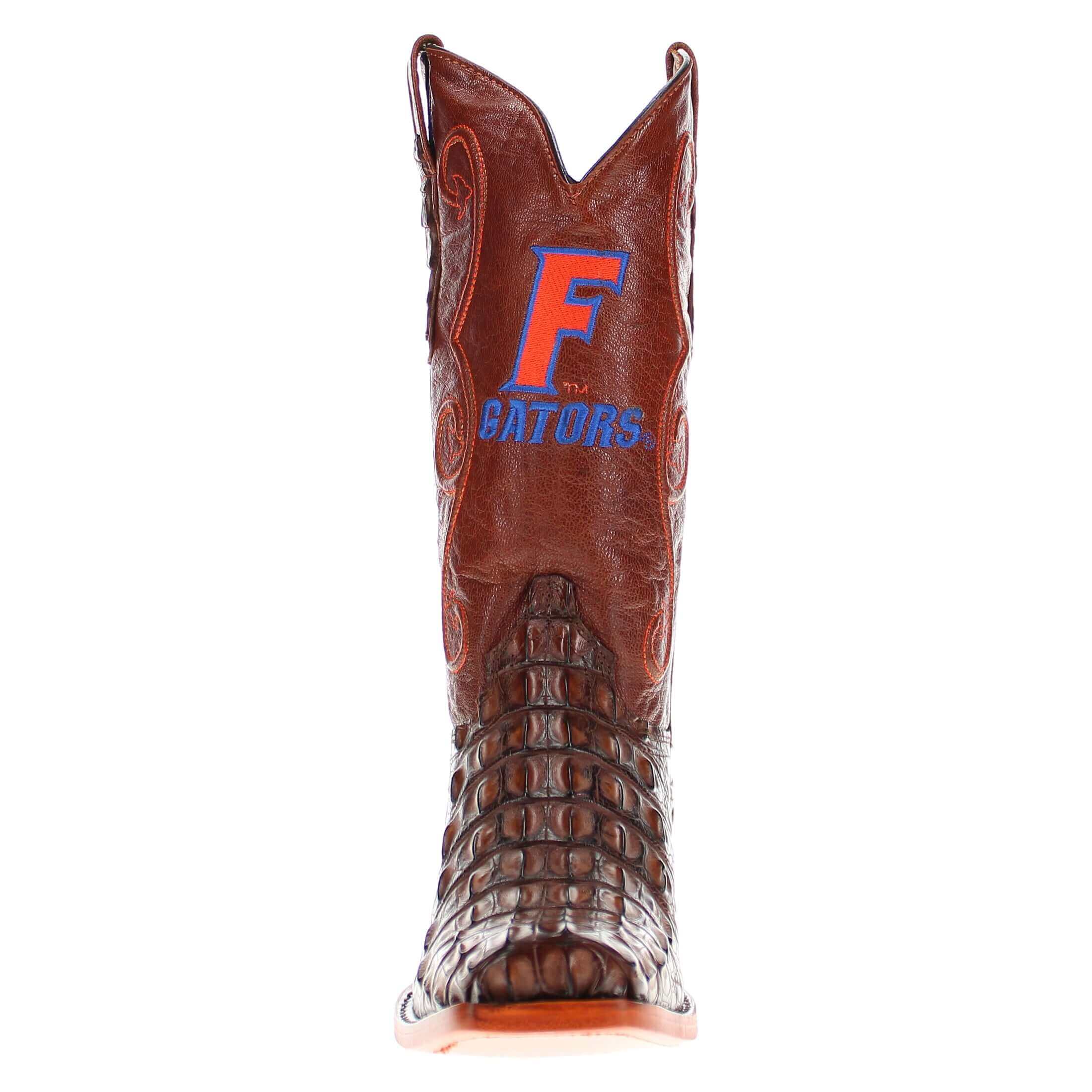 Men's University of Florida Mocha Hornback Alligator Boots by Vaccari