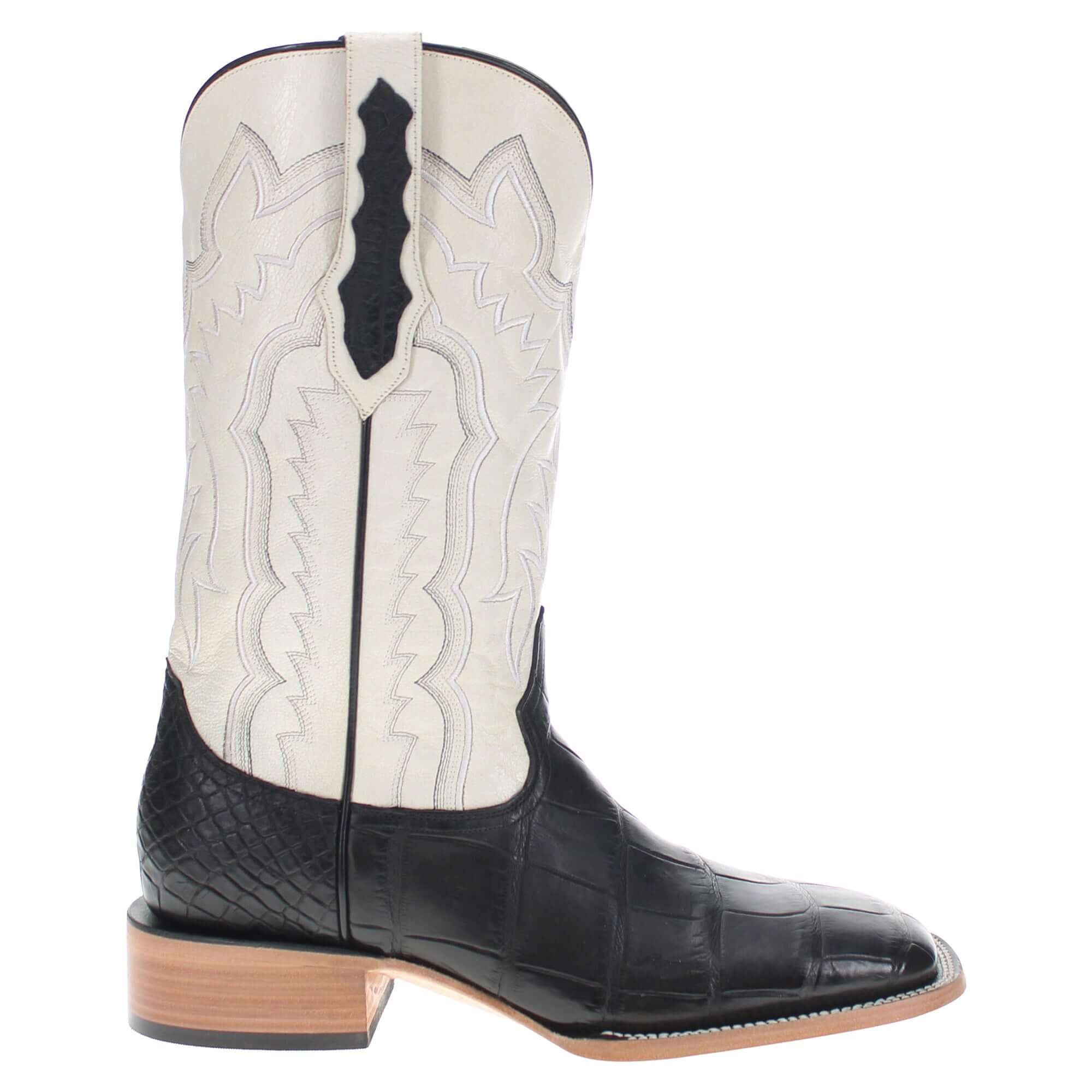 Men's Black Wild Caught Alligator Cowboy Boots Colt by Vaccari Core