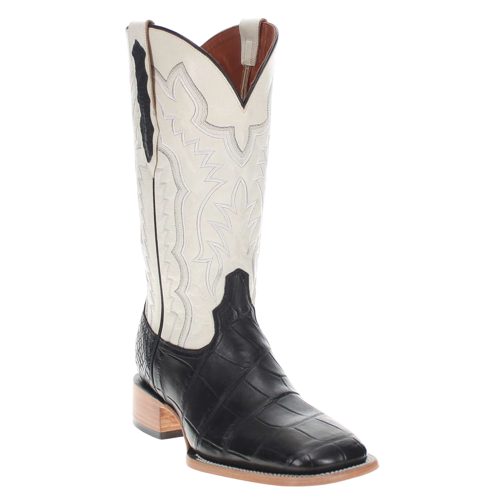 Men's Black Wild Caught Alligator Cowboy Boots Colt by Vaccari Core