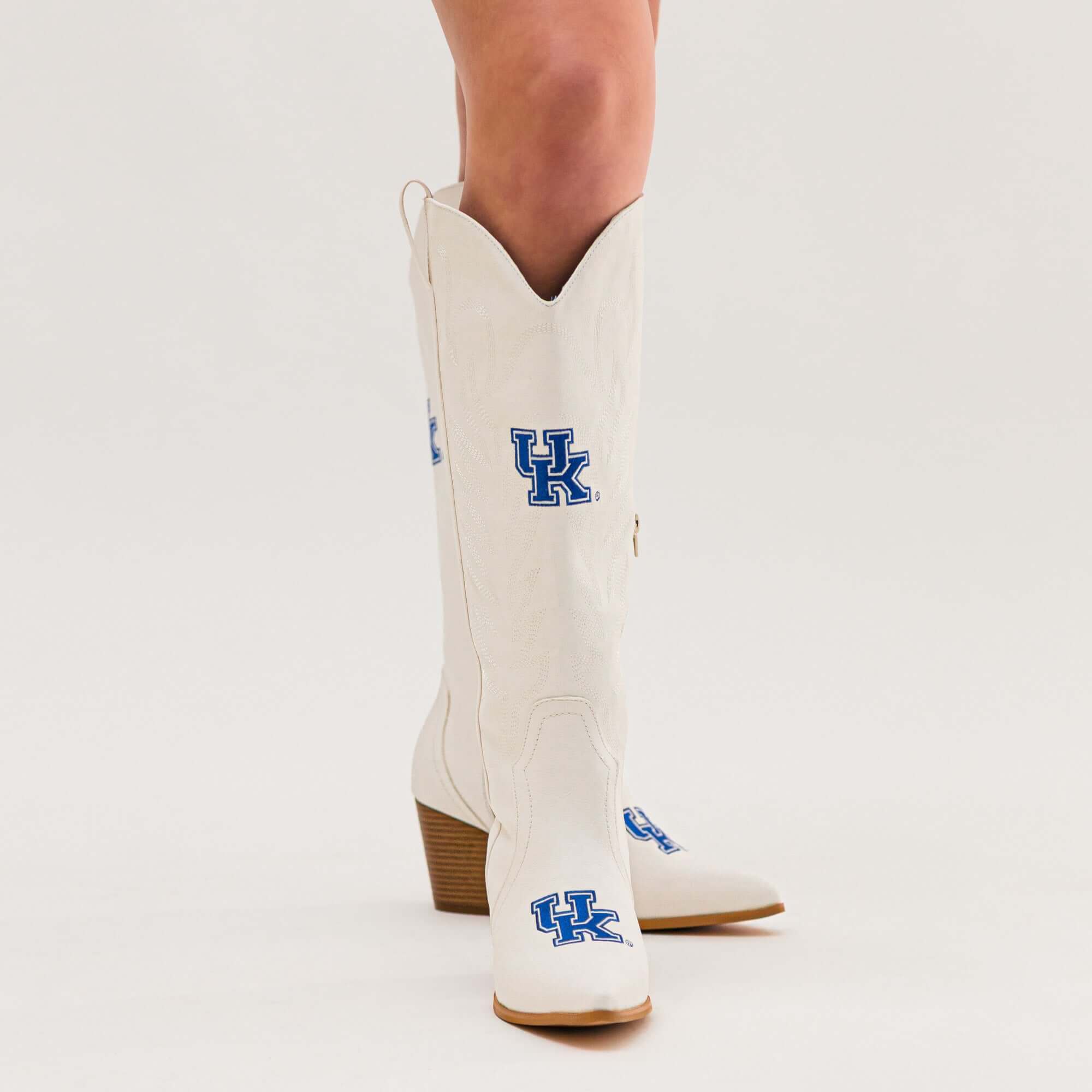 University of Kentucky Blair Tall White Boot By V By Vaccari