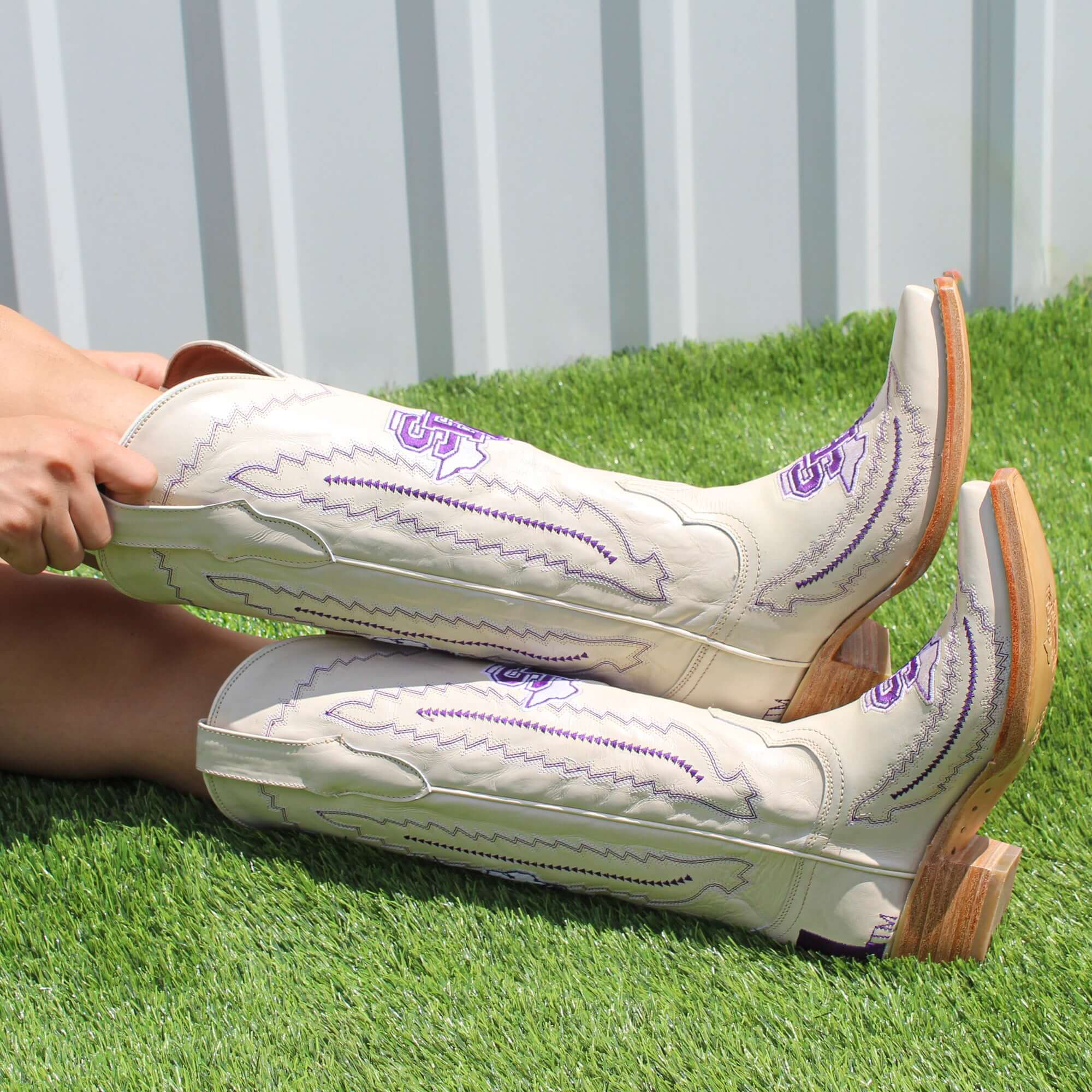 Women's Stephen F. Austin State University Bone Snip Toe Cowgirl Boots Naomi by Vaccari