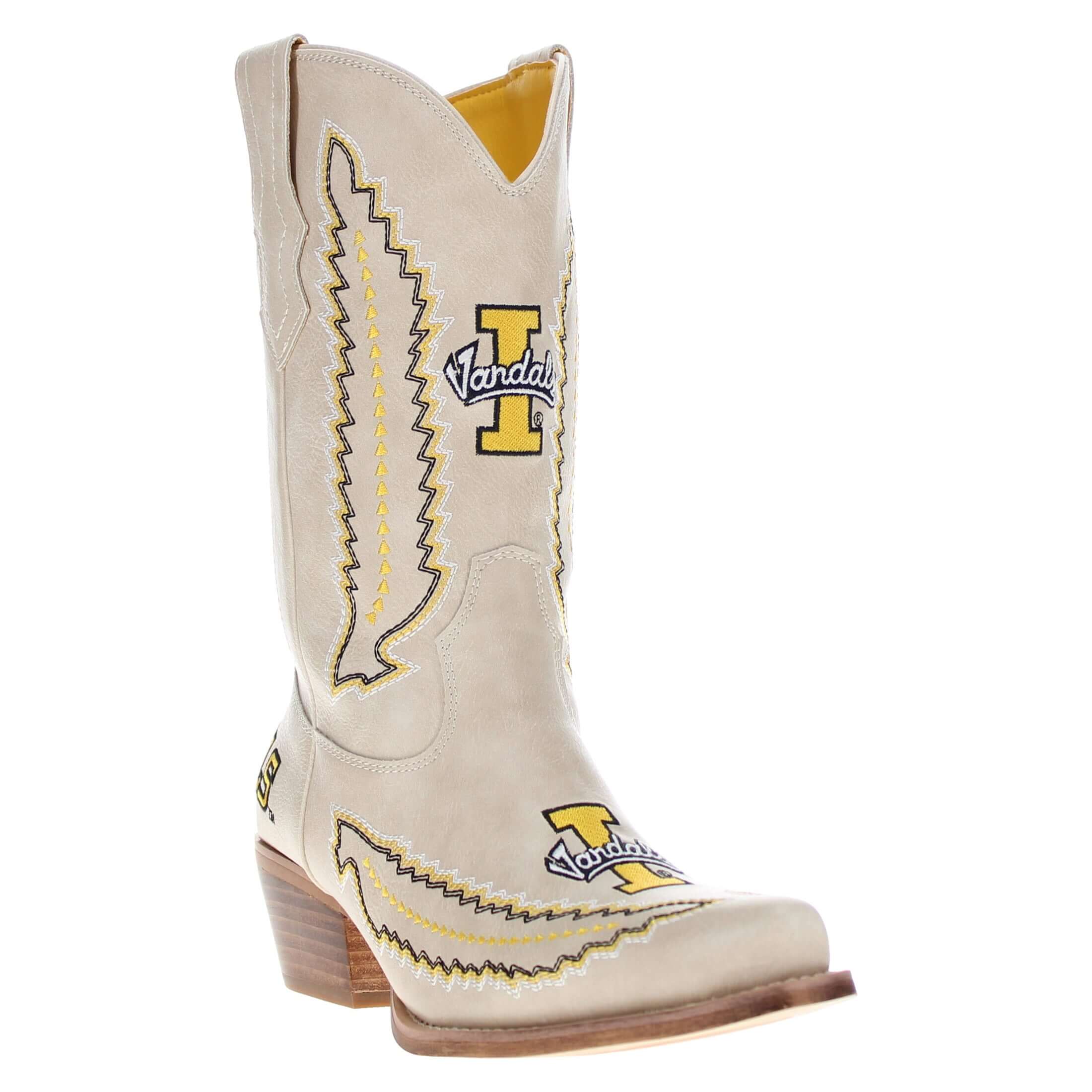 Women's University of Idaho Bone Cowgirl Boot Mimi by V by Vaccari