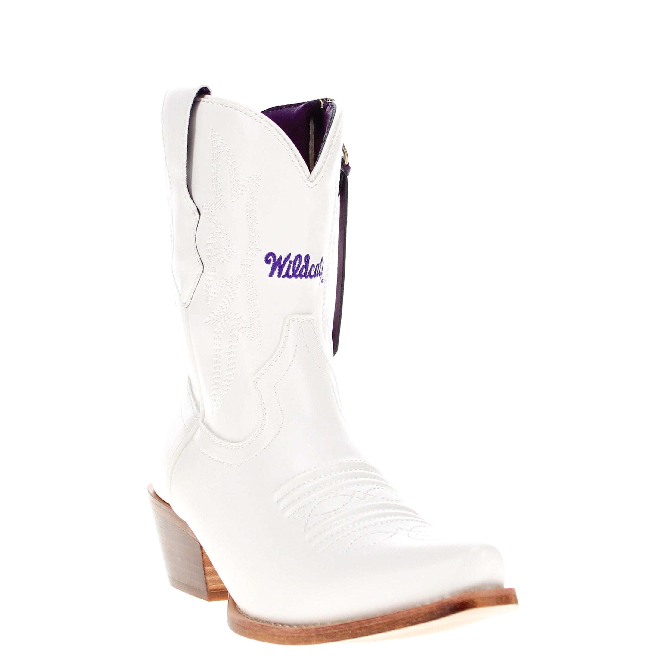 Women's Kansas State University White Cowgirl Boots with Color Tassel Lynn by V by Vaccari