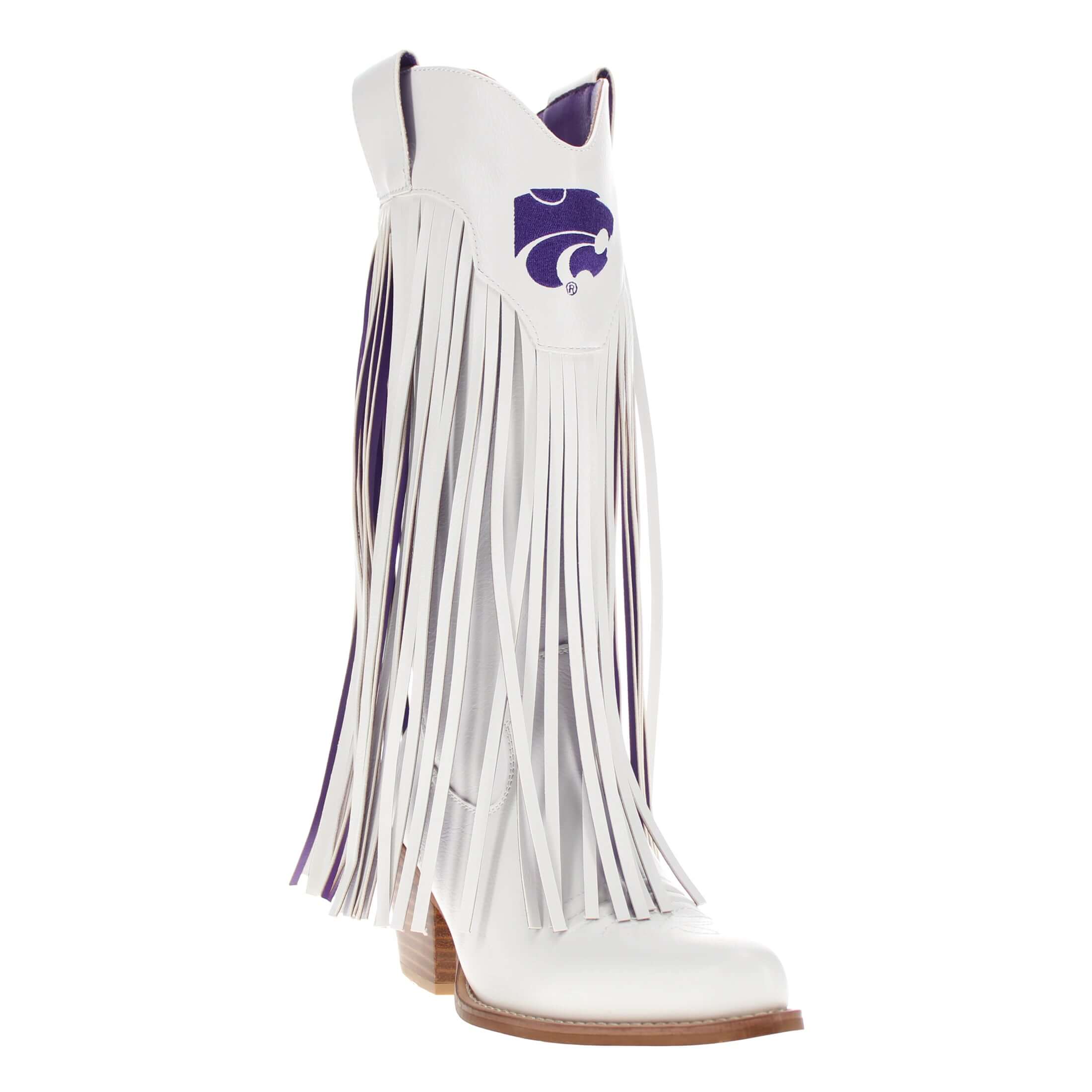 Kansas State University Kacey White Fringe Boot By V By Vaccari