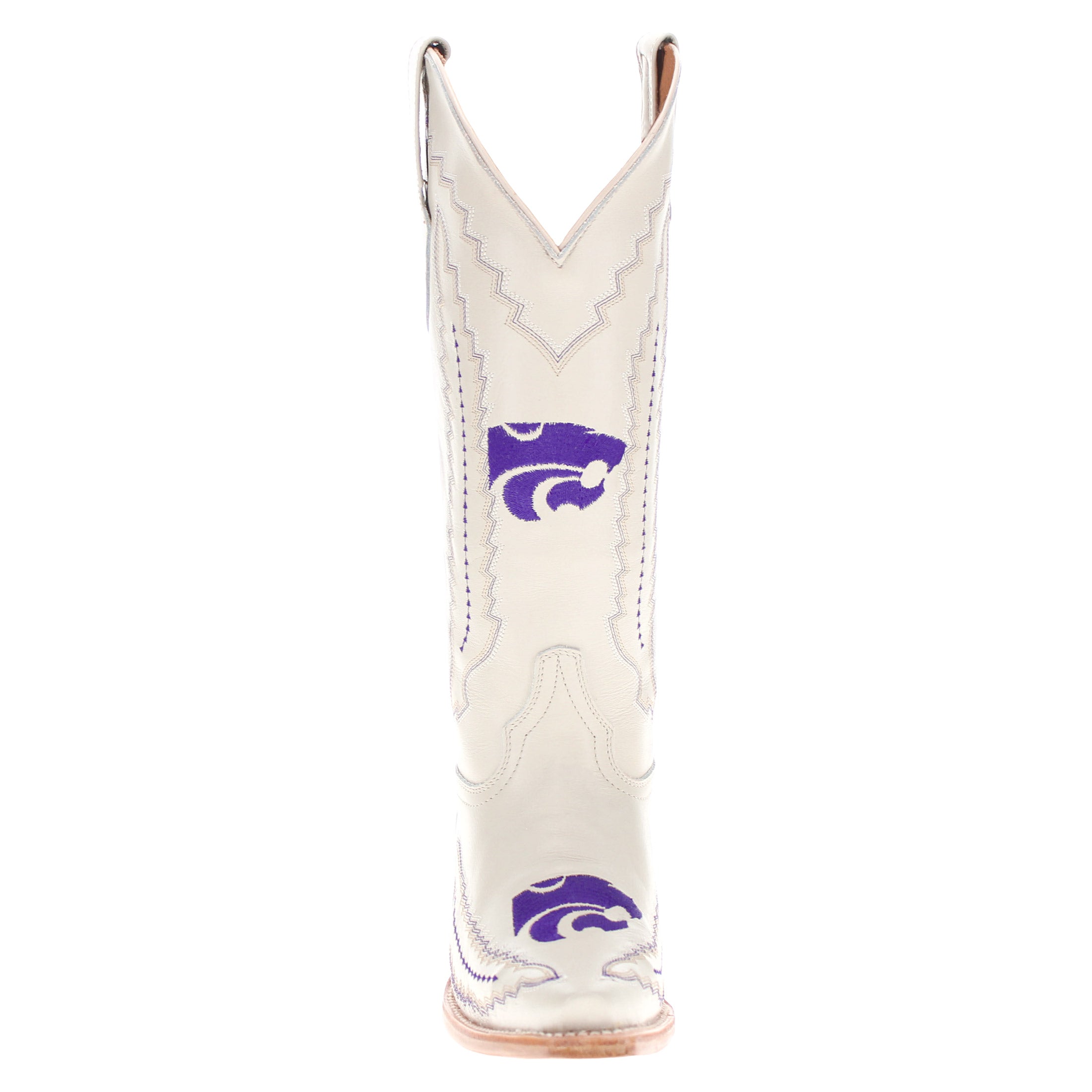 Women's Kansas State University Wildcats Bone Snip Toe Cowgirl Boots Naomi by Vaccari