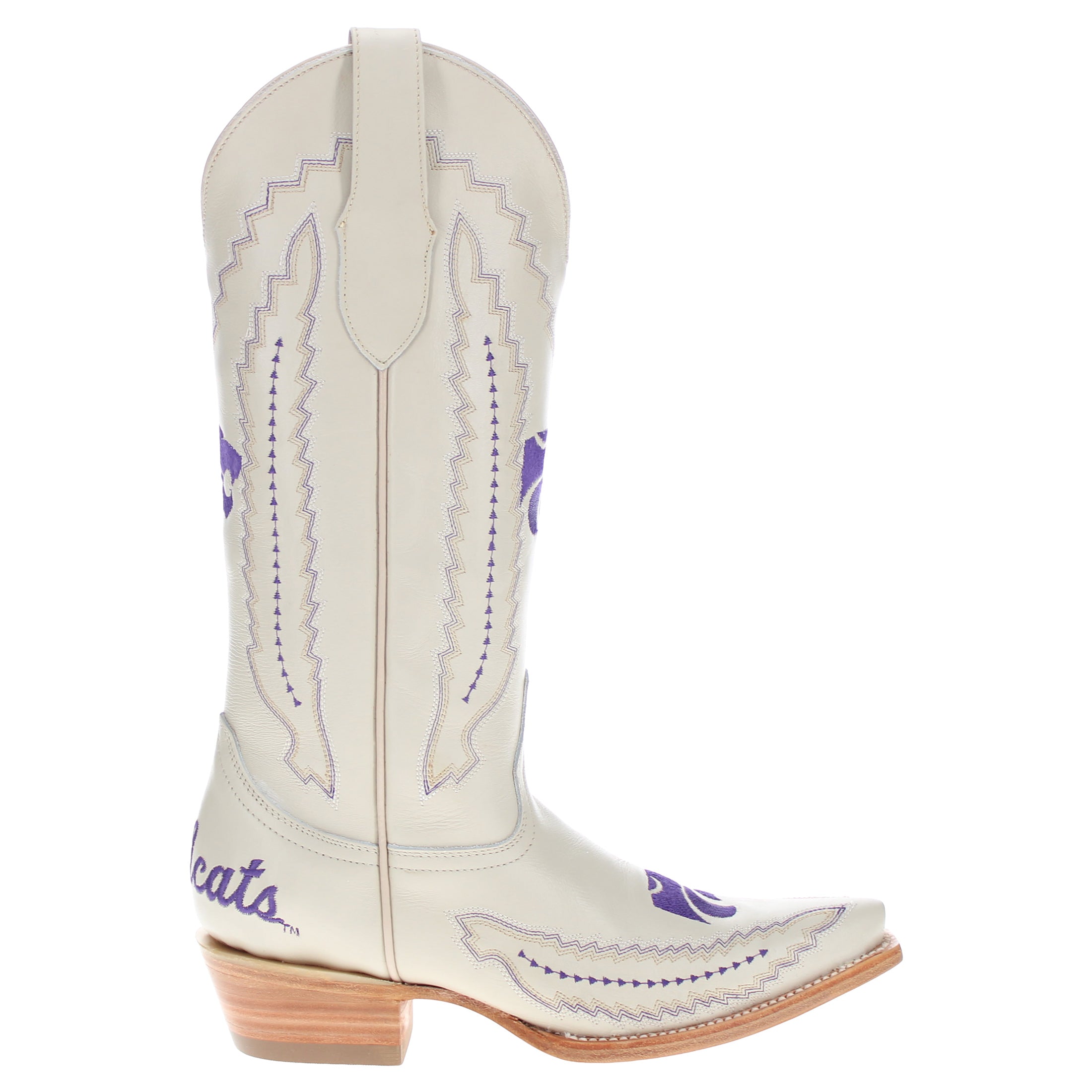 Women's Kansas State University Wildcats Bone Snip Toe Cowgirl Boots Naomi by Vaccari