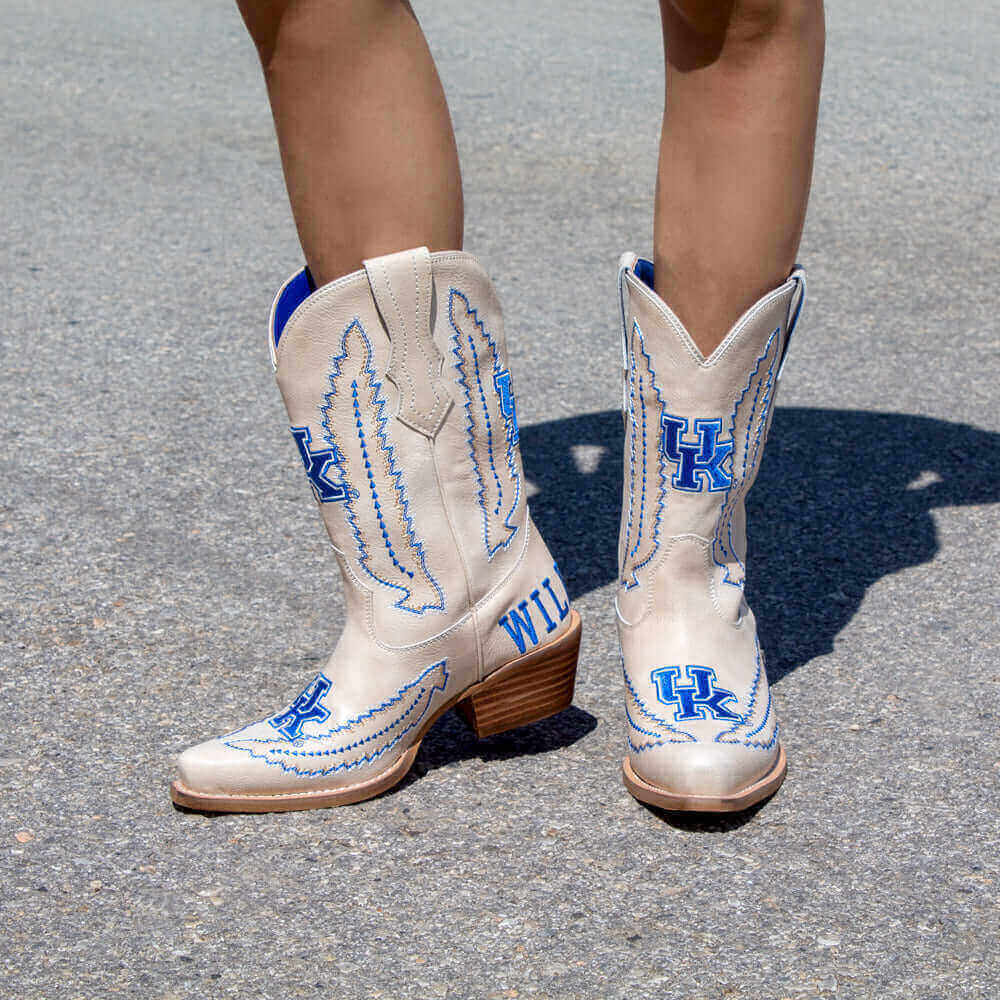 University of Kentucky Bone Cowgirl Boots Mimi by V by Vaccari