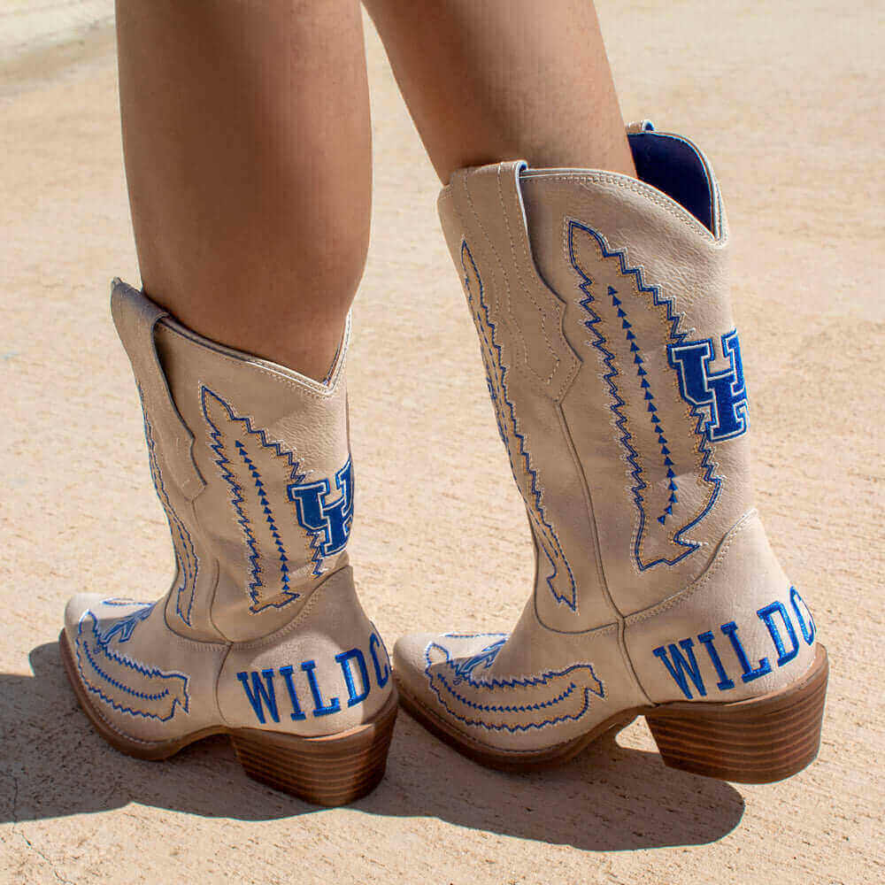 University of Kentucky Bone Cowgirl Boots Mimi by V by Vaccari