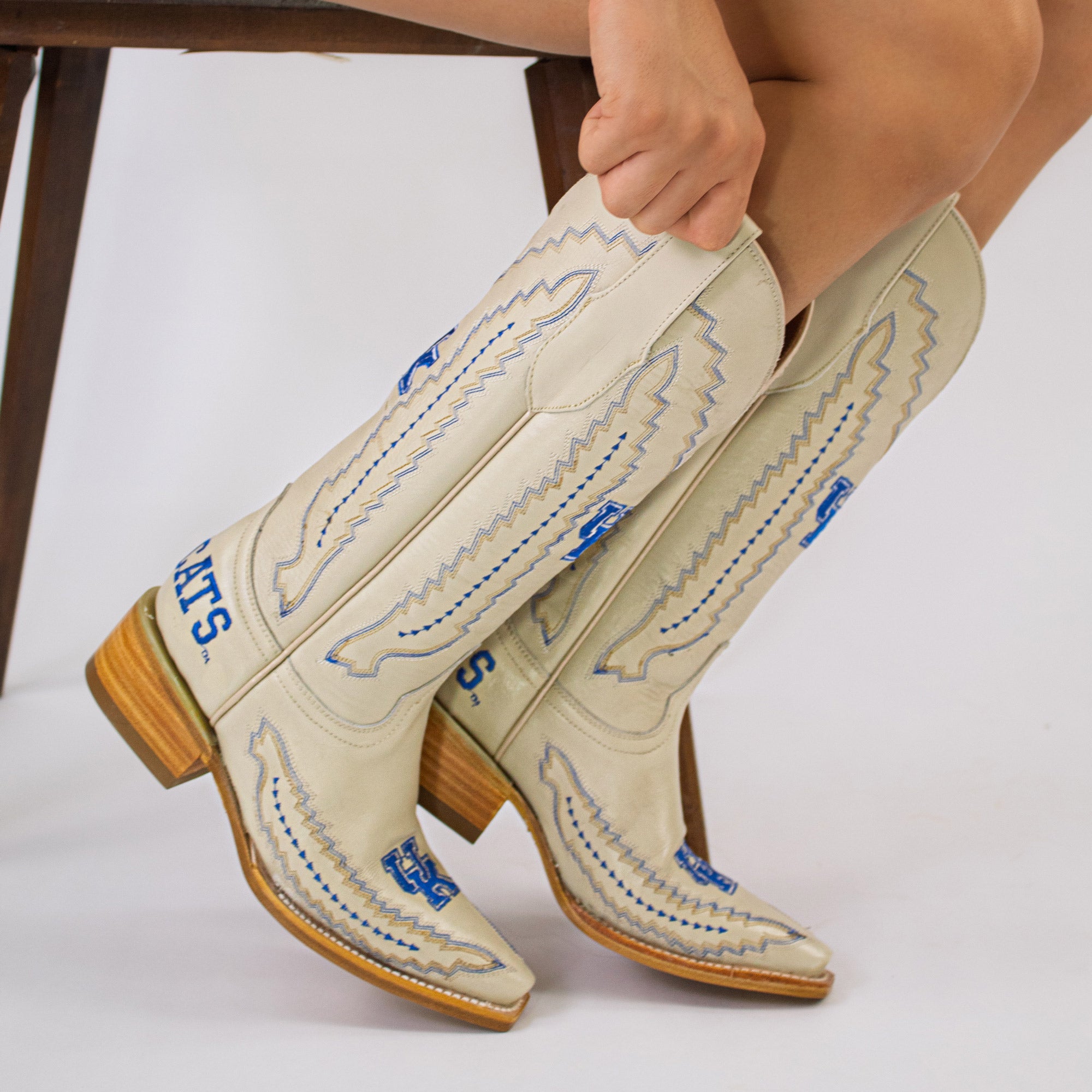 Women's University of Kentucky Bone Cowgirl Boots Naomi by Vaccari University