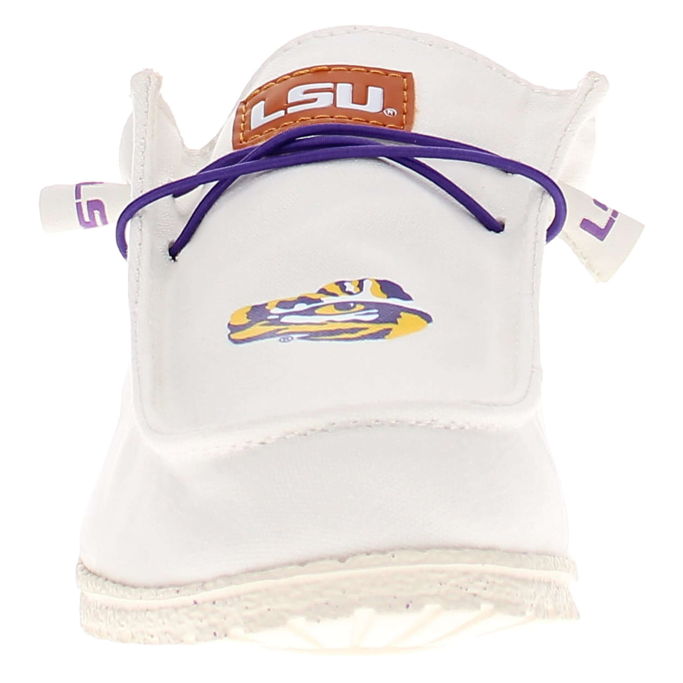 Men's Louisiana State University Off White Canvas Shoes by Vaccari