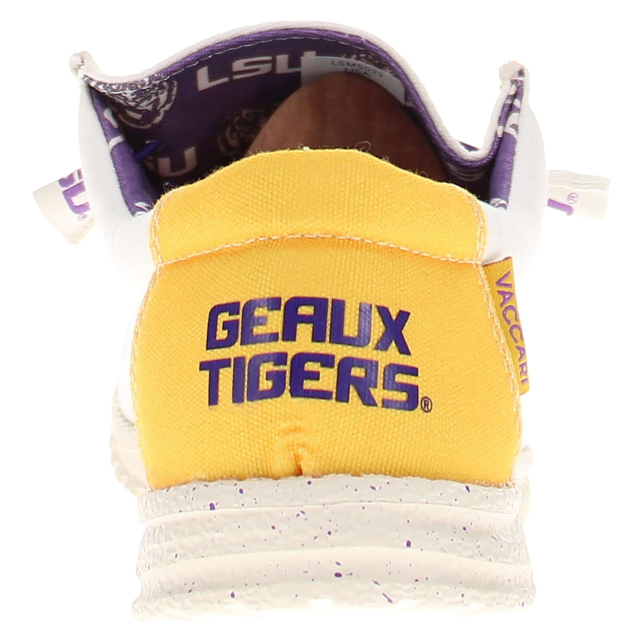 Men's Louisiana State University Off White Canvas Shoes by Vaccari