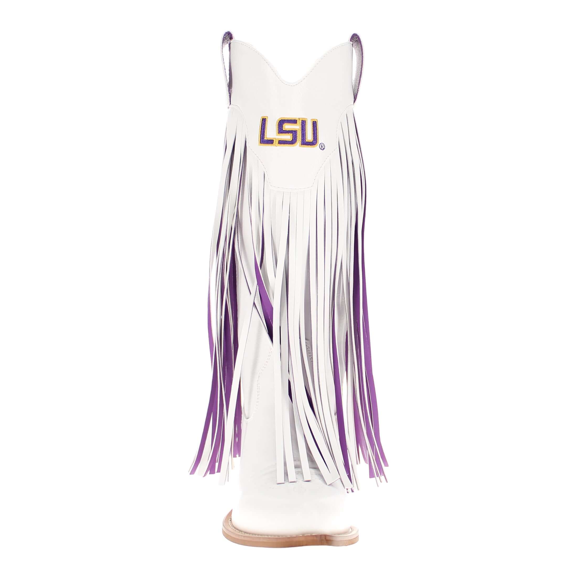 Louisiana State University Kacey White Fringe Boot By V By Vaccari