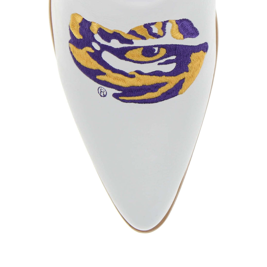Louisiana State University Blair Tall White Boot By V By Vaccari