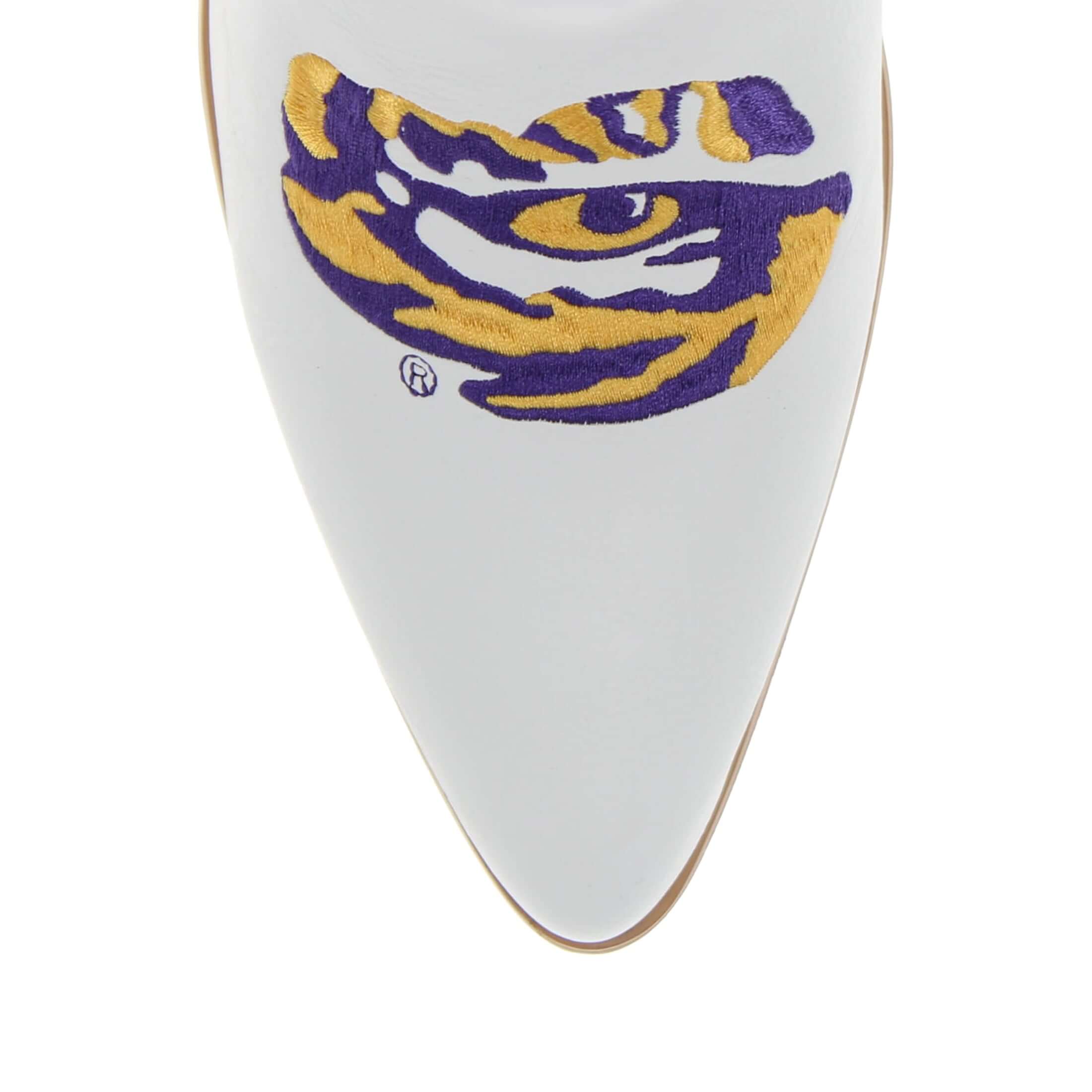 Louisiana State University Blair Tall White Boot By V By Vaccari