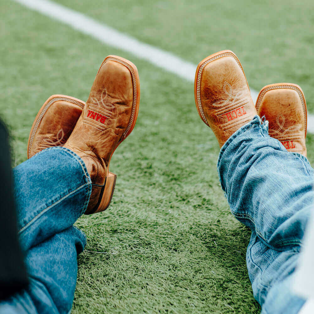 Men's University Tan Cowboy Boots Luke by Vaccari University