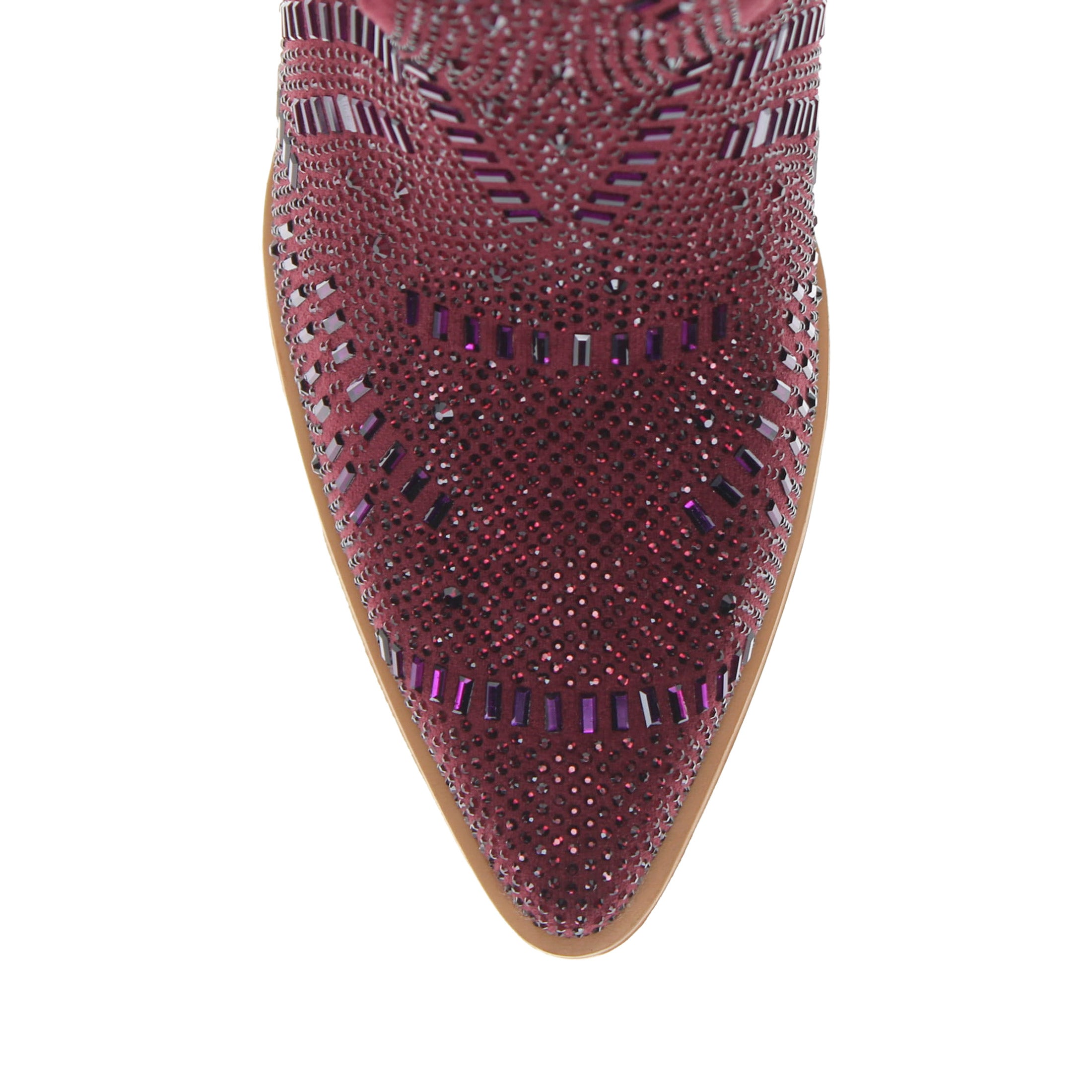 Women's Maroon Tall Bling Cowgirl Boots Sierra by V by Vaccari