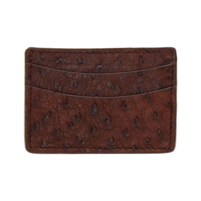 Full Quill Ostrich Card Holder