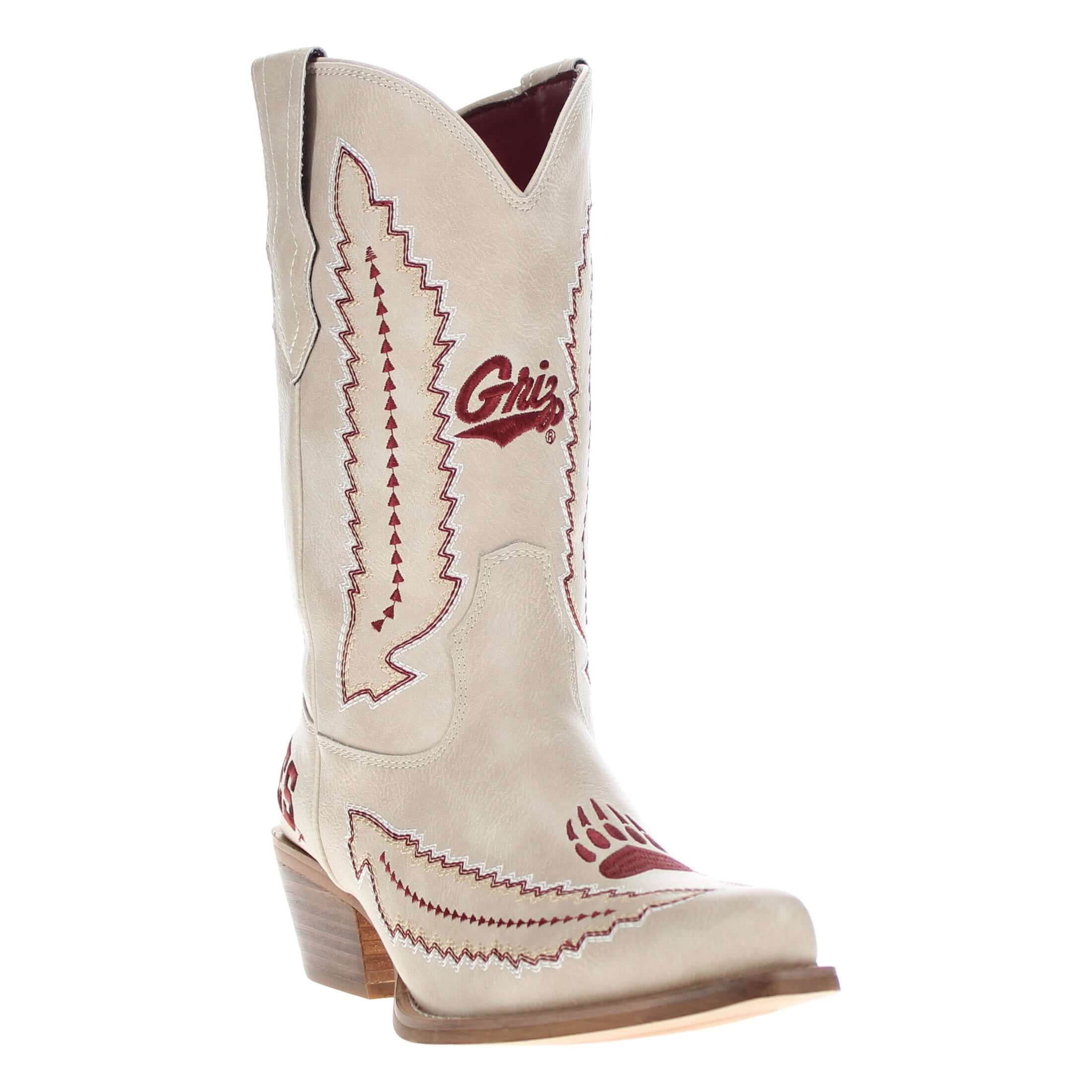 Women's University of Montana Bone Cowgirl Boot Mimi by V by Vaccari
