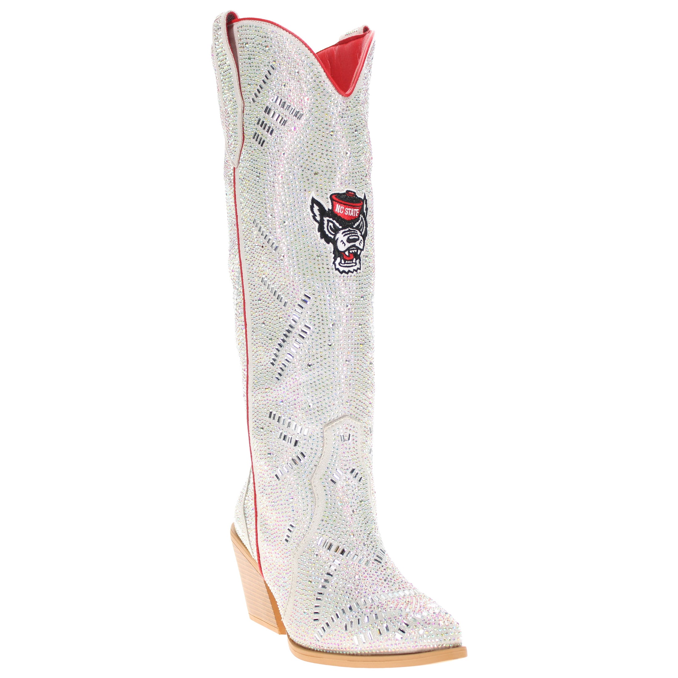Women's NC State Natural Tall Bling Cowgirl Boots Amber by V by Vaccari