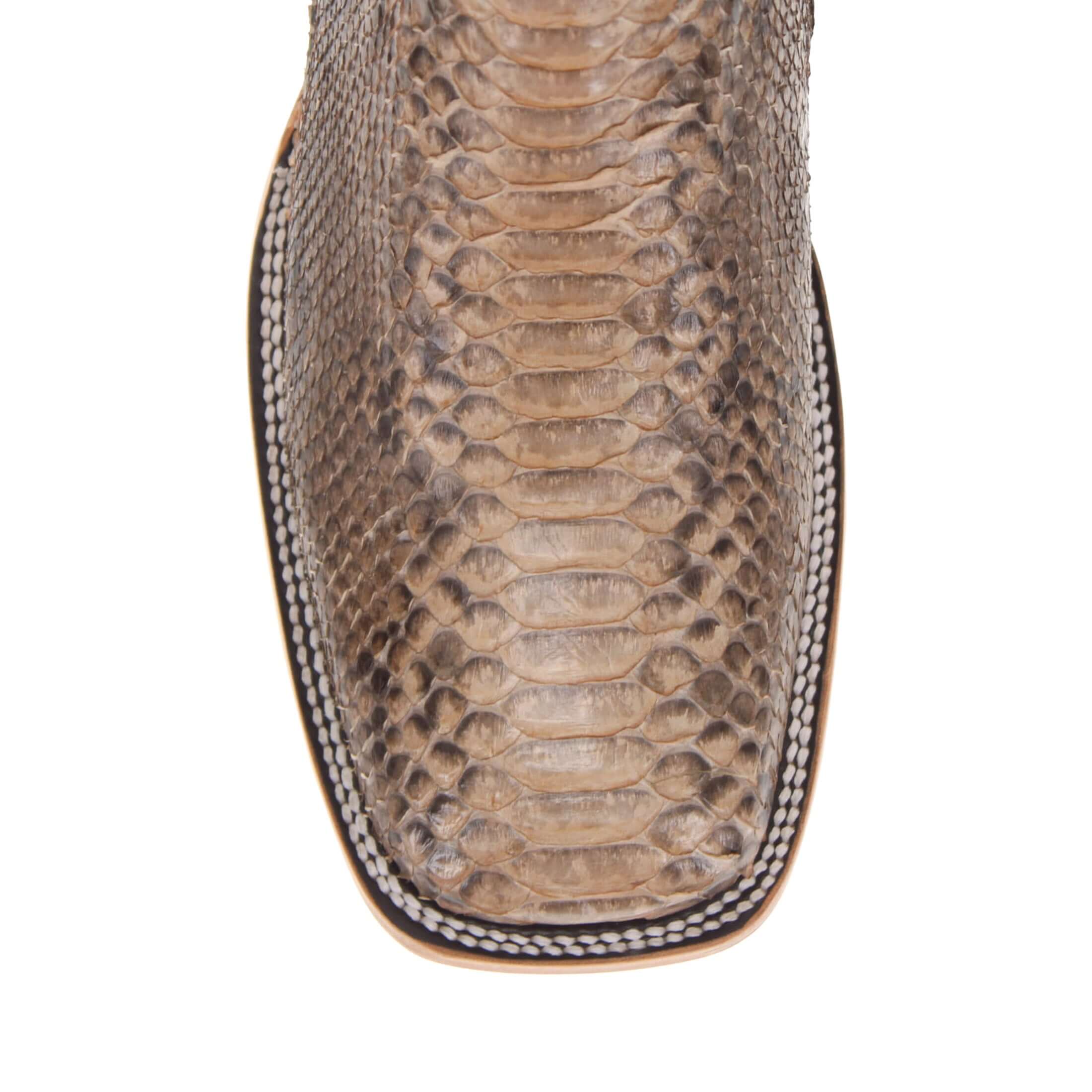 Men's Brown Python Cowboy Boots Crockett by Vaccari Core