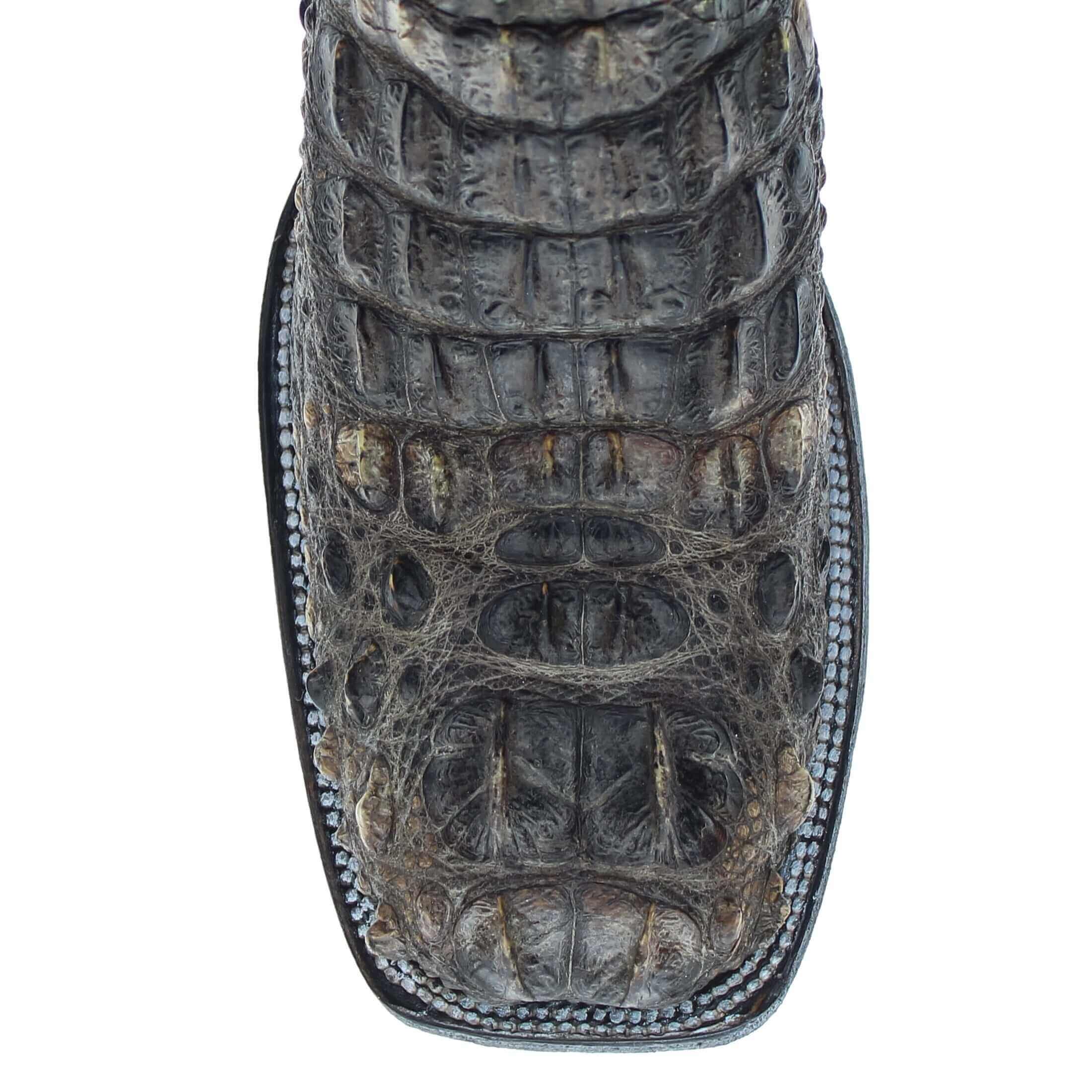 Mens Natural American Alligator Headcut Square Toe Cowboy Boots by Vaccari