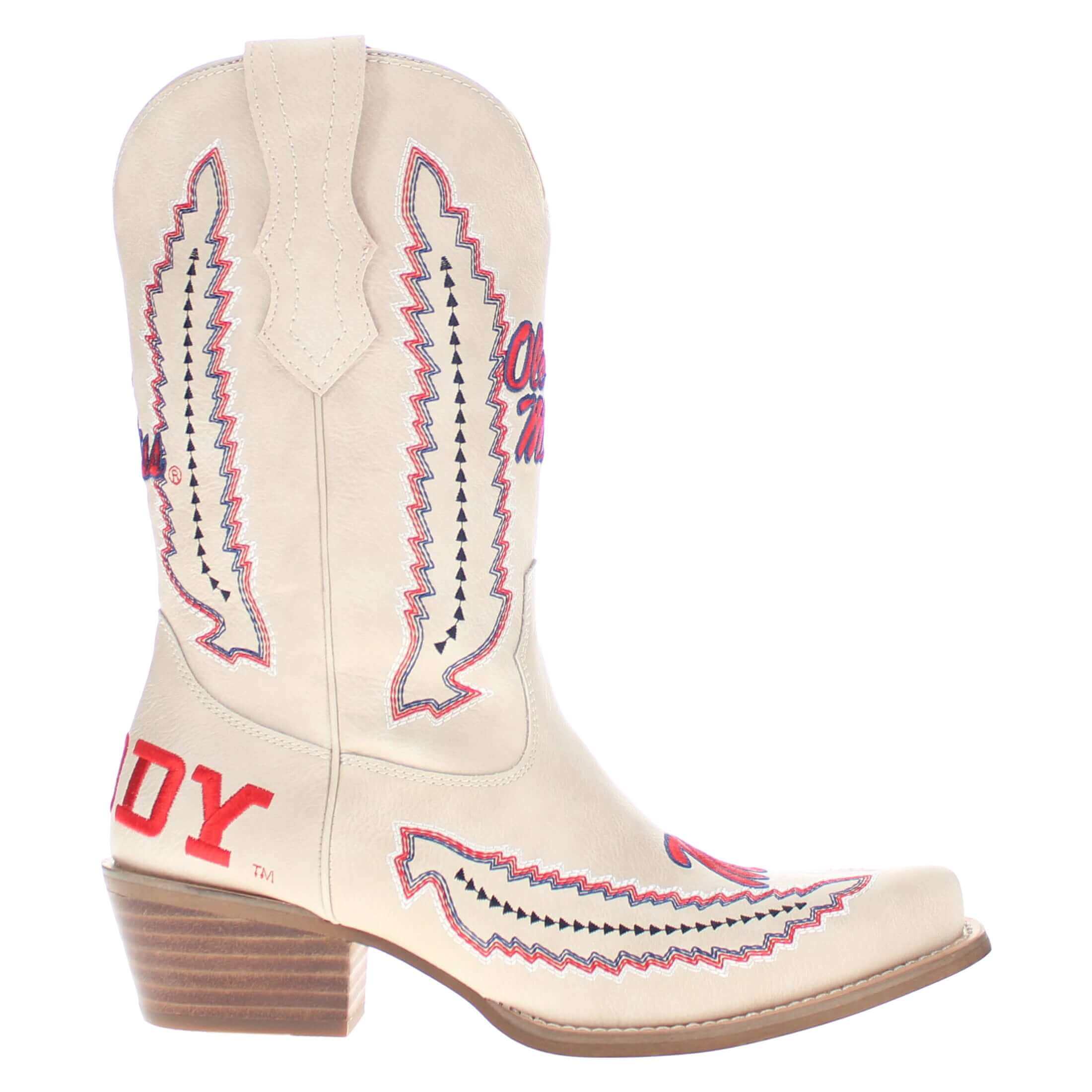 University of Mississippi Mimi Short Bone Boot By V By Vaccari