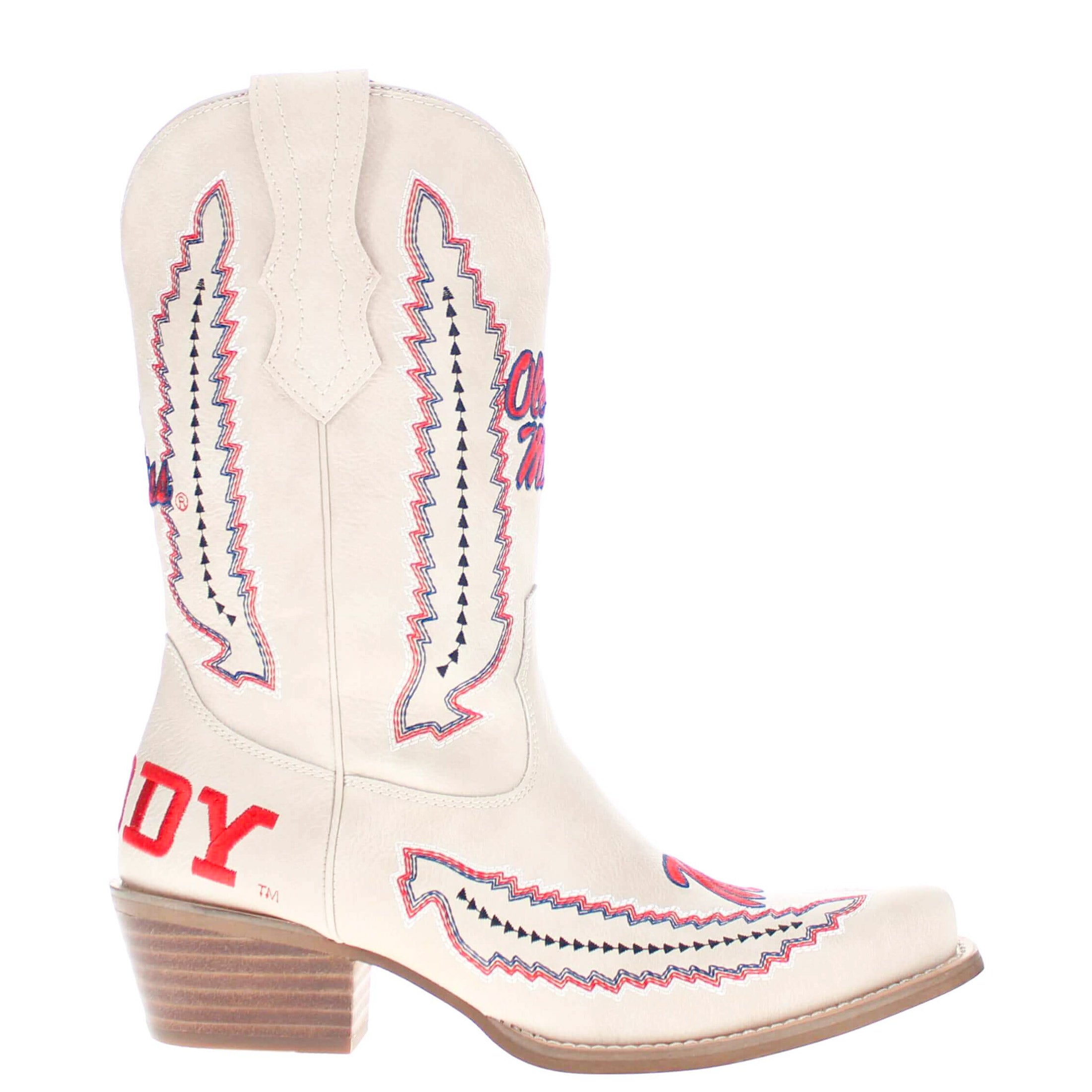 University of Mississippi Mimi Short Bone Boot By V By Vaccari