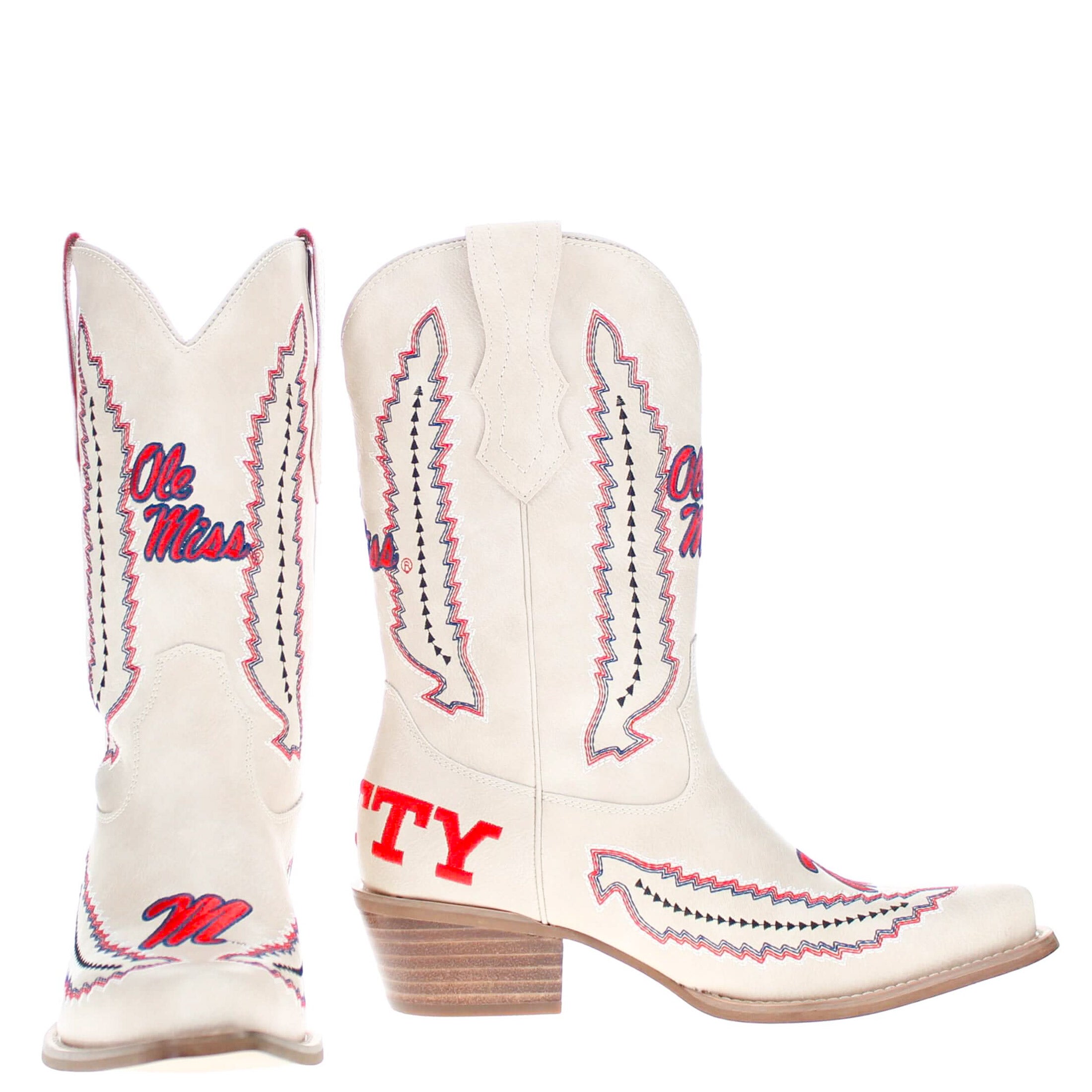 University of Mississippi Mimi Short Bone Boot By V By Vaccari
