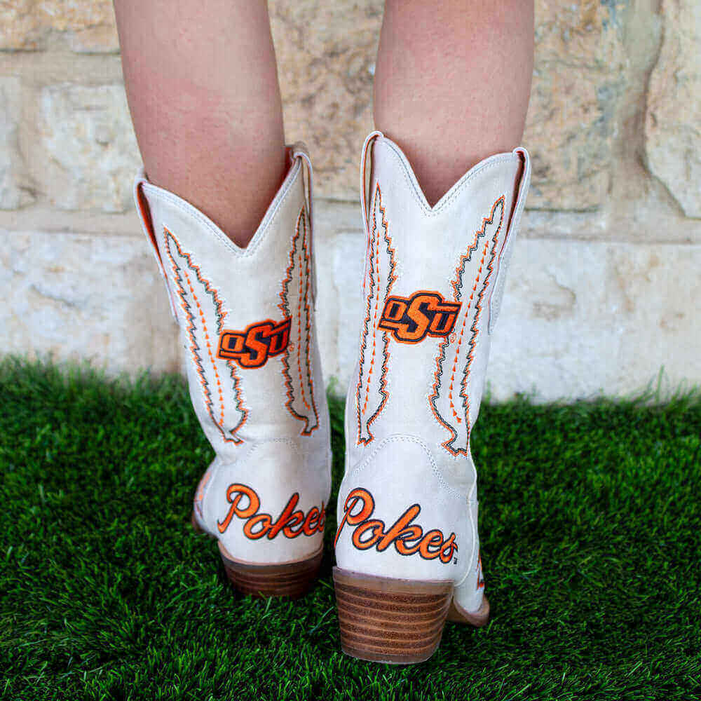 OSU Bone Cowgirl Boots Mimi by V by Vaccari