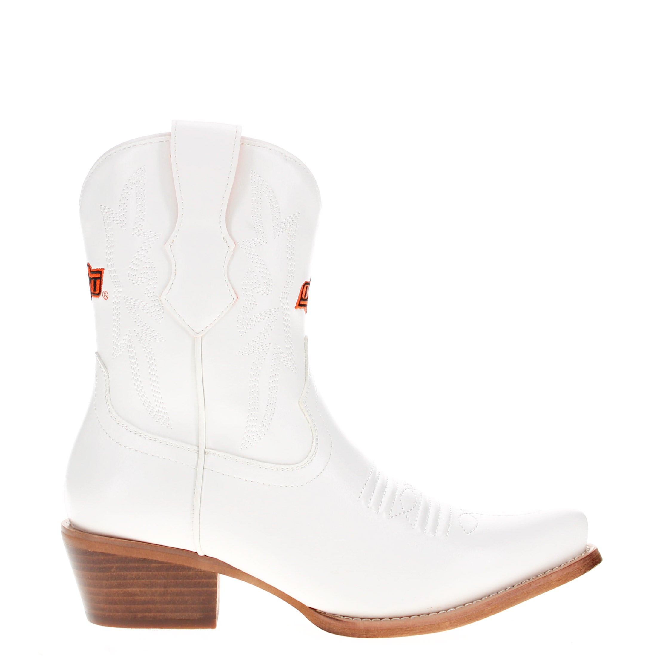 Women's Oklahoma State University White Cowgirl Boots with Color Tassel Lynn by V by Vaccari