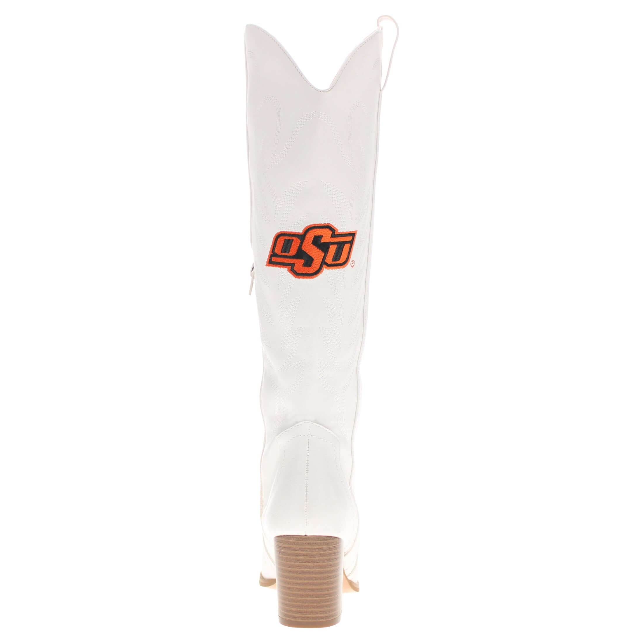 Oklahoma State University Blair Tall White Boot By V By Vaccari