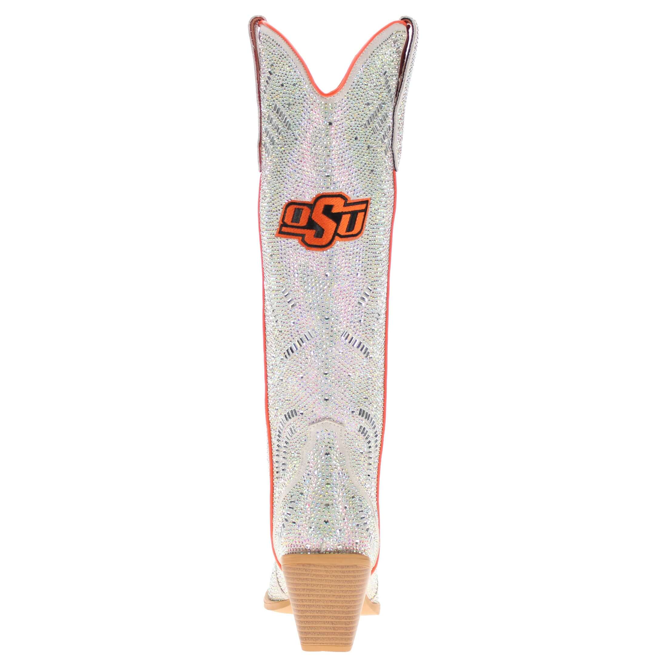 Women's Oklahoma State University Natural Tall Bling Cowgirl Boots Amber by V by Vaccari