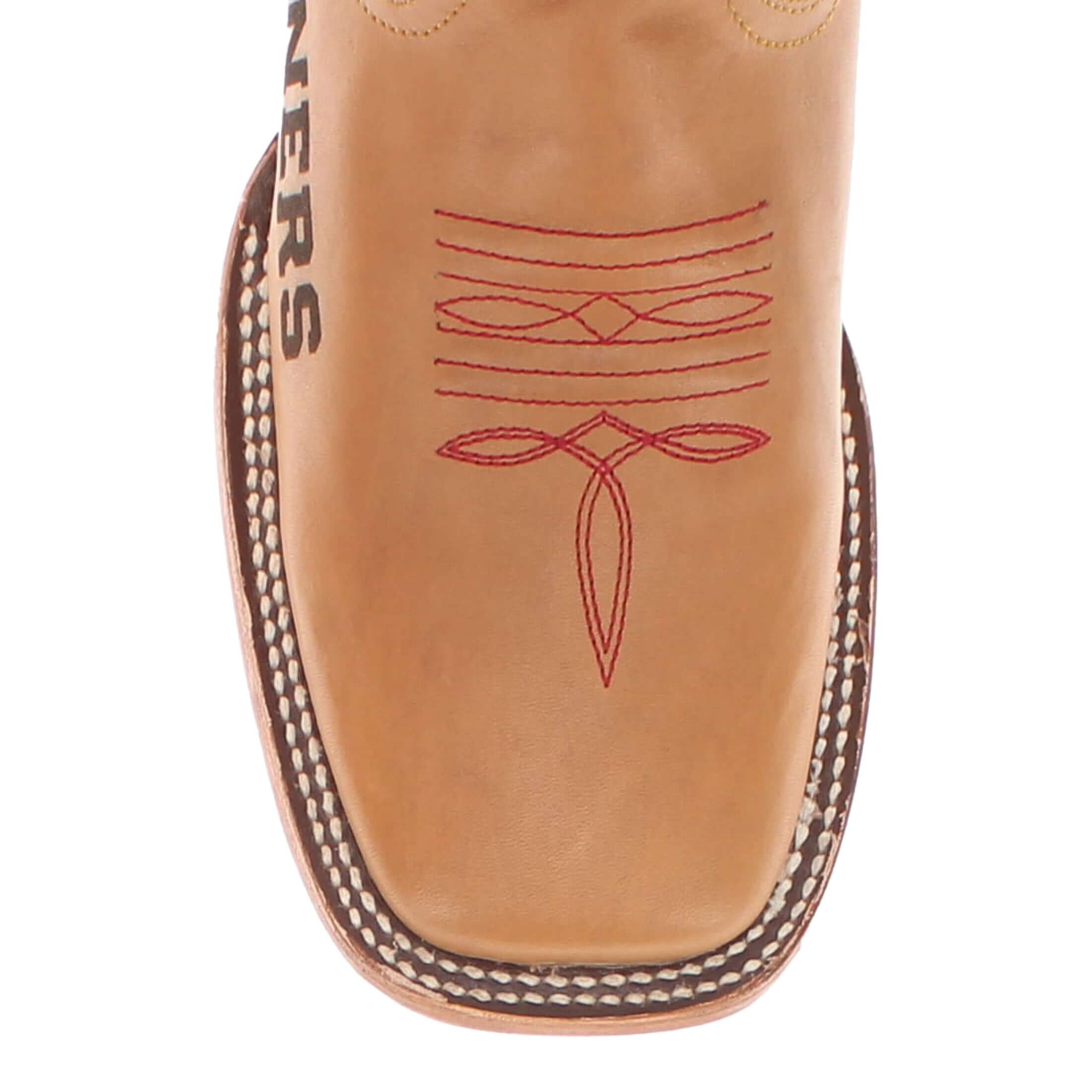 Men's University of Oklahoma Lasered Vamp Tan Cowboy Boots by Vaccari