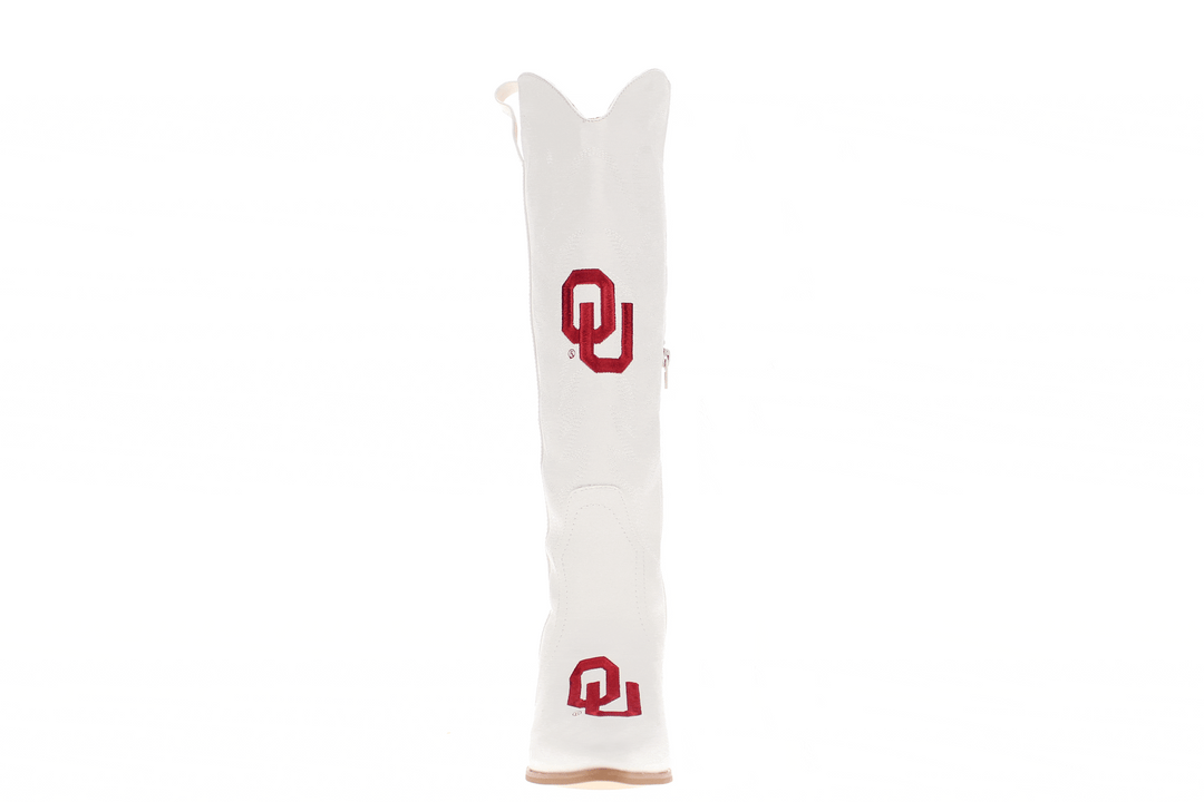 University of Oklahoma Blair Tall White Boot By V By Vaccari
