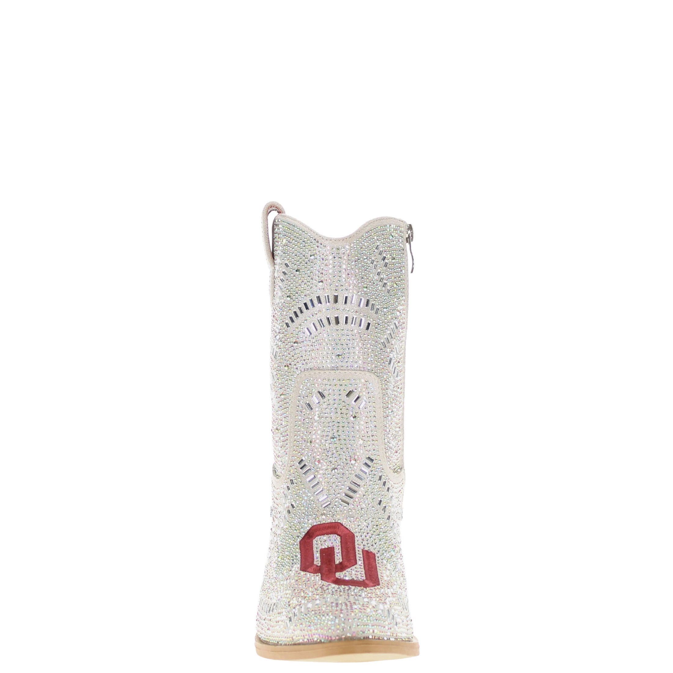 Women's University of Oklahoma Natural Bling Cowgirl Booties Jade by V by Vaccari