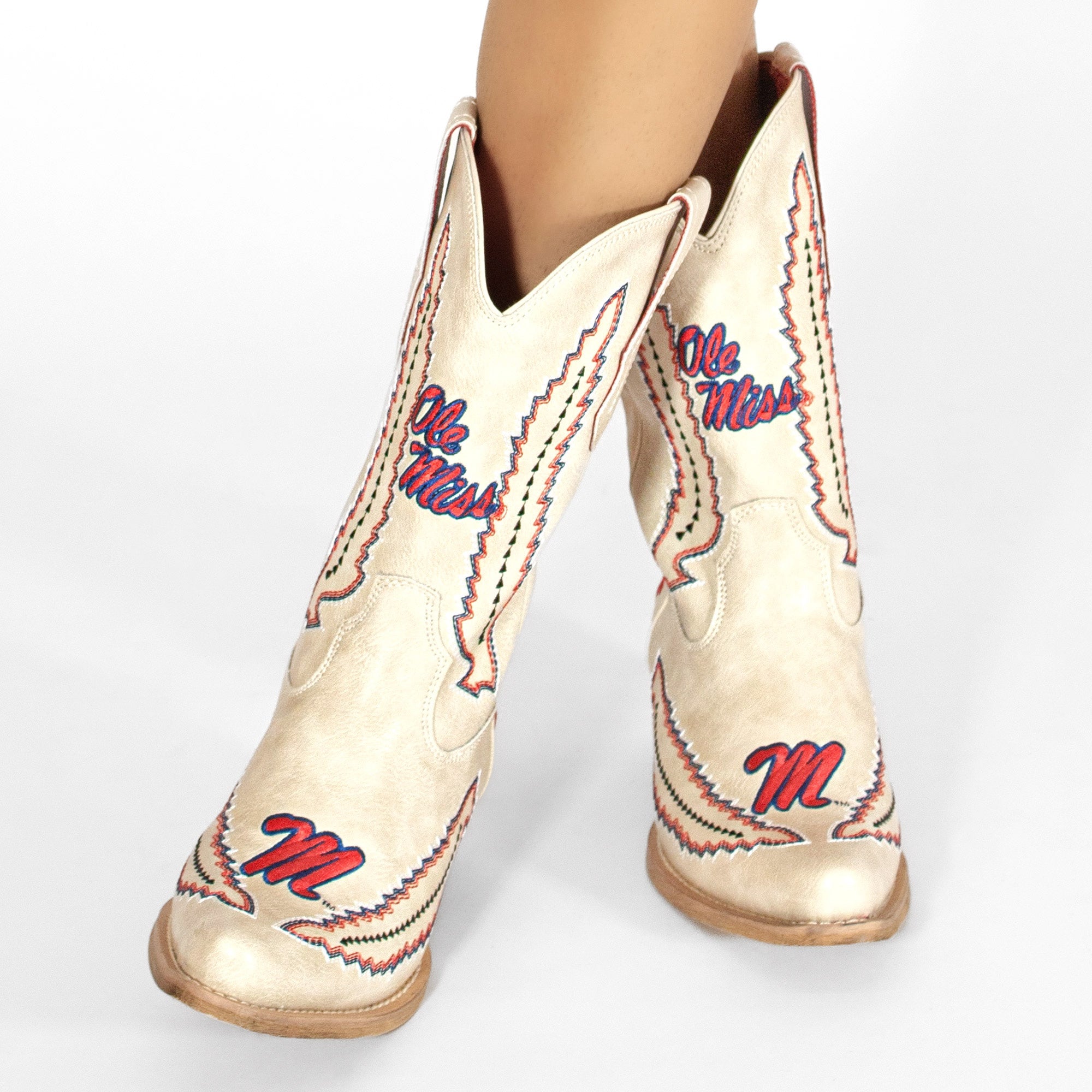 University of Mississippi Mimi Short Bone Boot By V By Vaccari