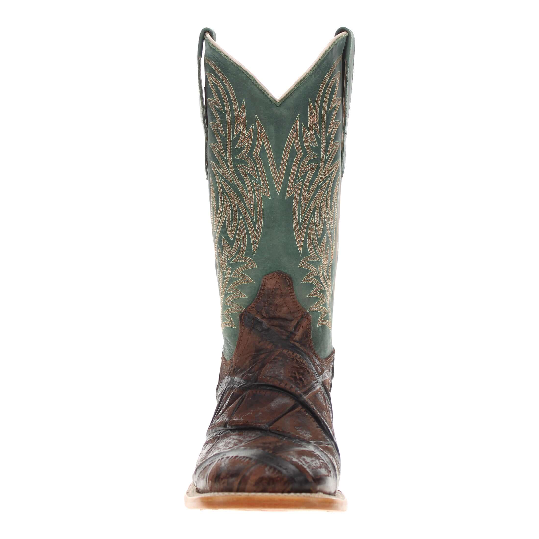 Men's Mocha Allgator Print Cowboy Boots Logan by Vaccari Core