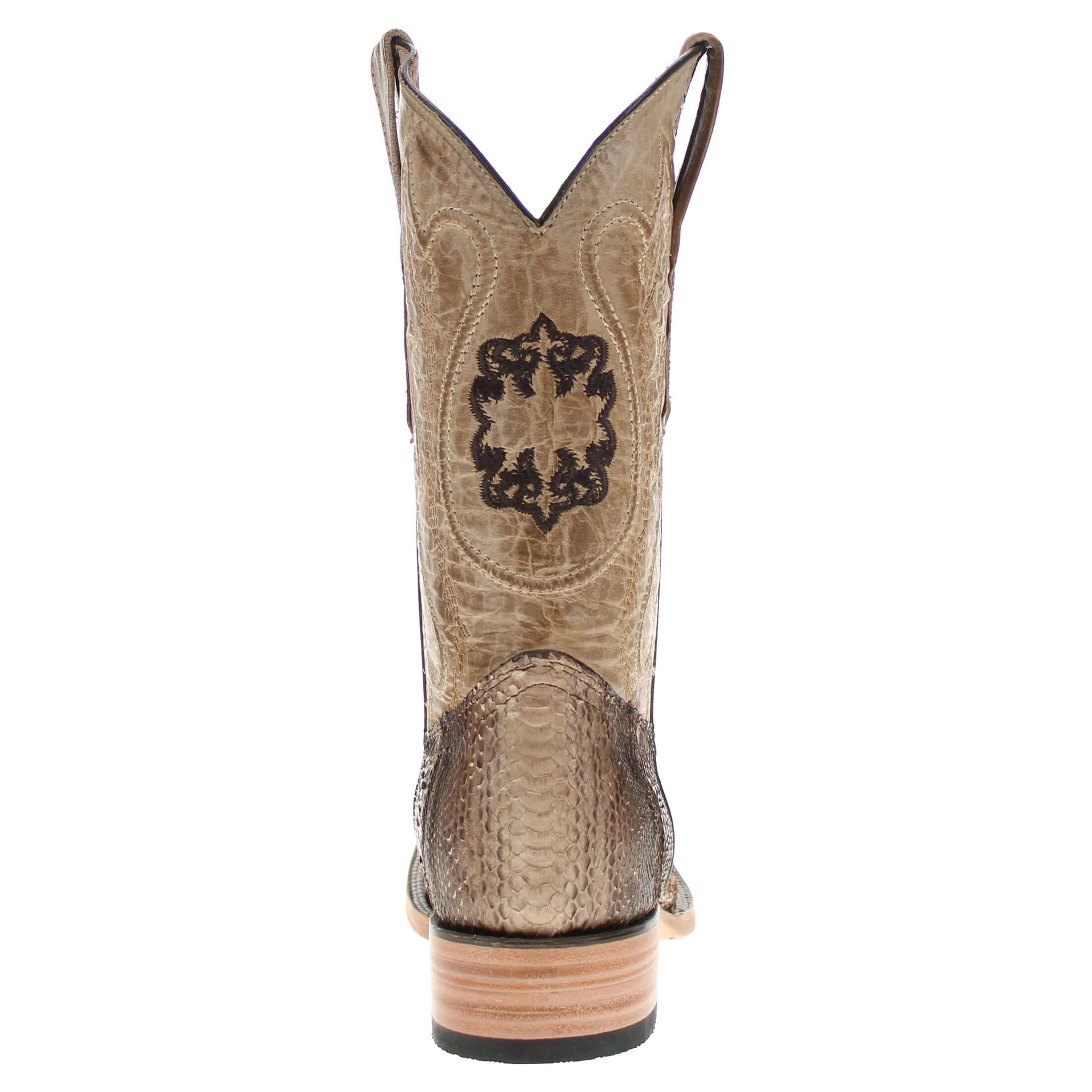 Men's Brown Python Cowboy Boots Crockett by Vaccari Core