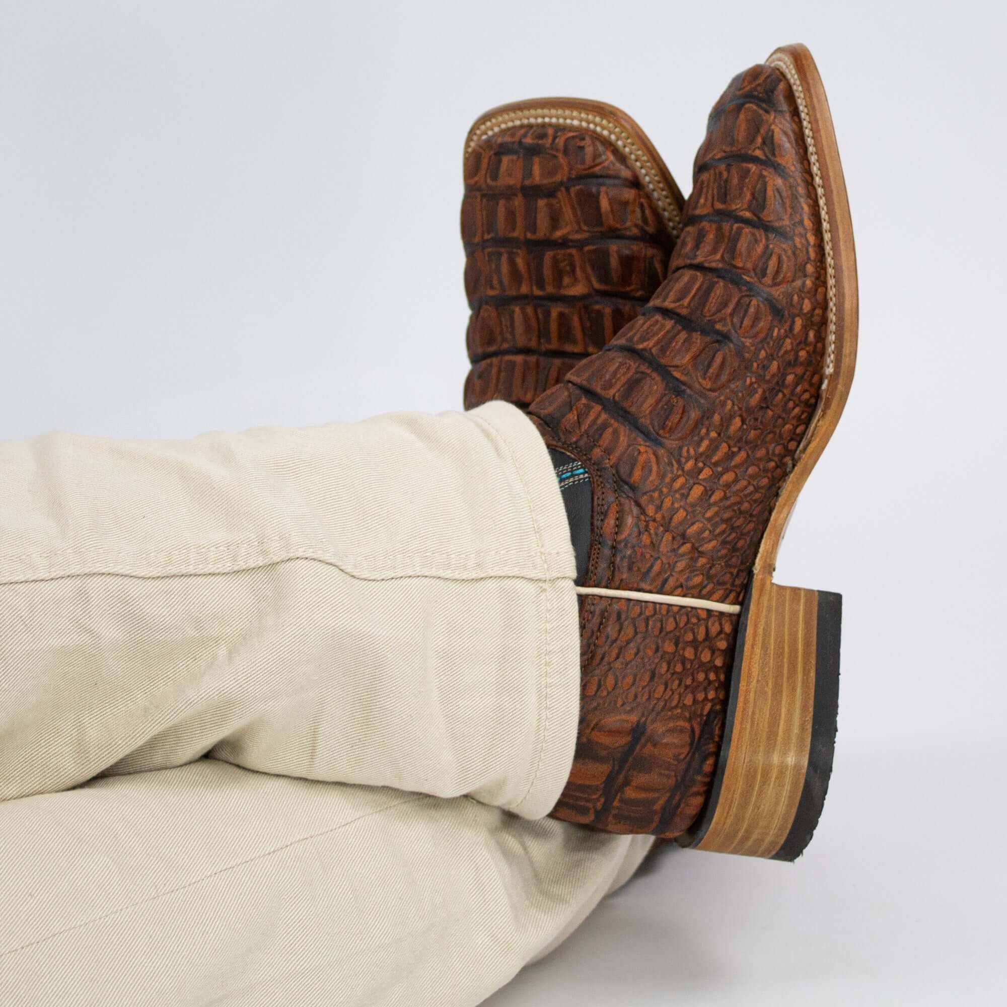 Men's Sherdon Alligator Hornback Print Cowboy Boots Wade by Vaccari Core