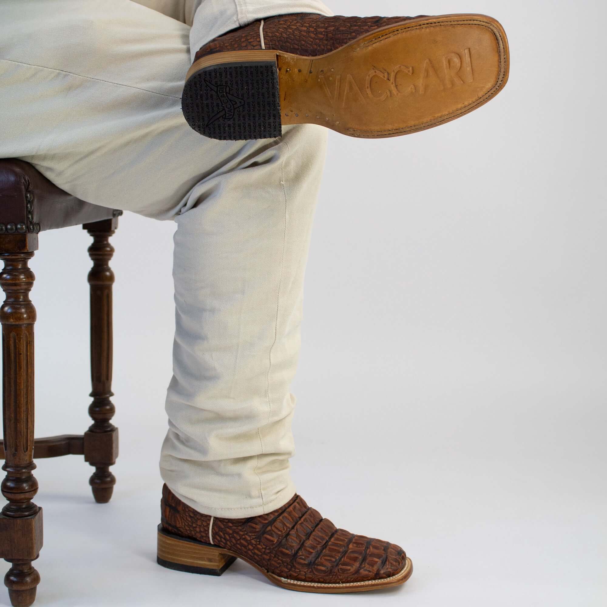 Men's Sherdon Alligator Hornback Print Cowboy Boots Wade by Vaccari Core