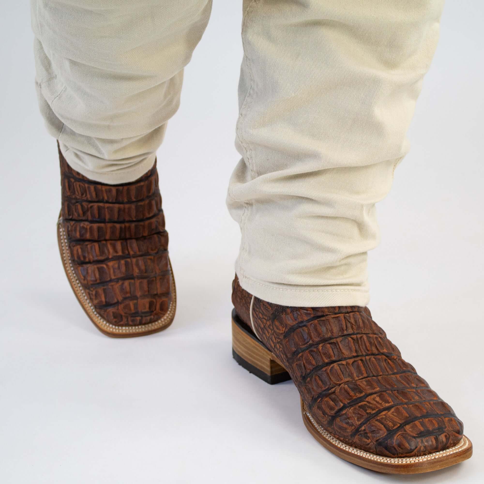 Men's Sherdon Alligator Hornback Print Cowboy Boots Wade by Vaccari Core