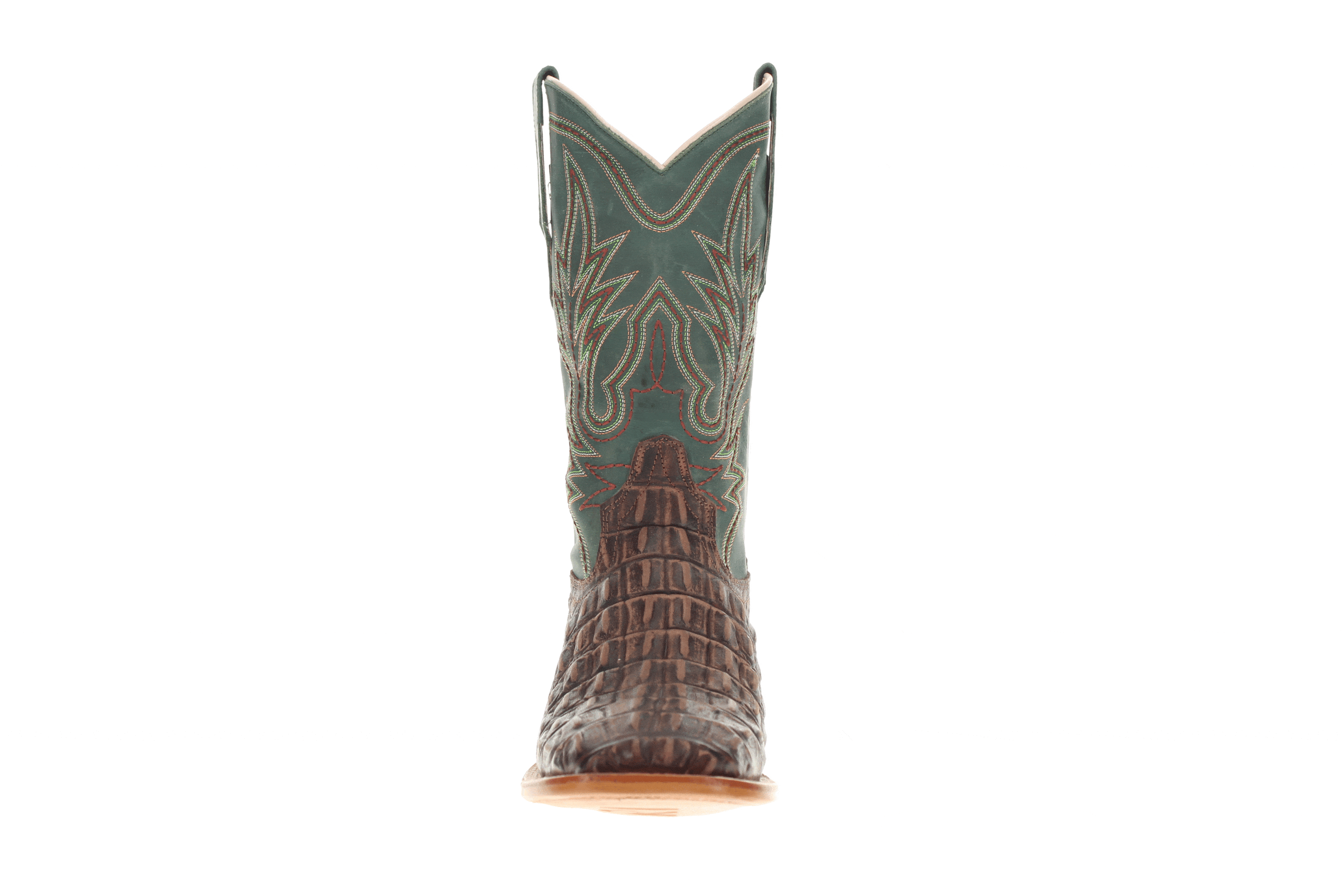 Men's Mocha Alligator Hornback Print Cowboy Boots Wade by Vaccari Core