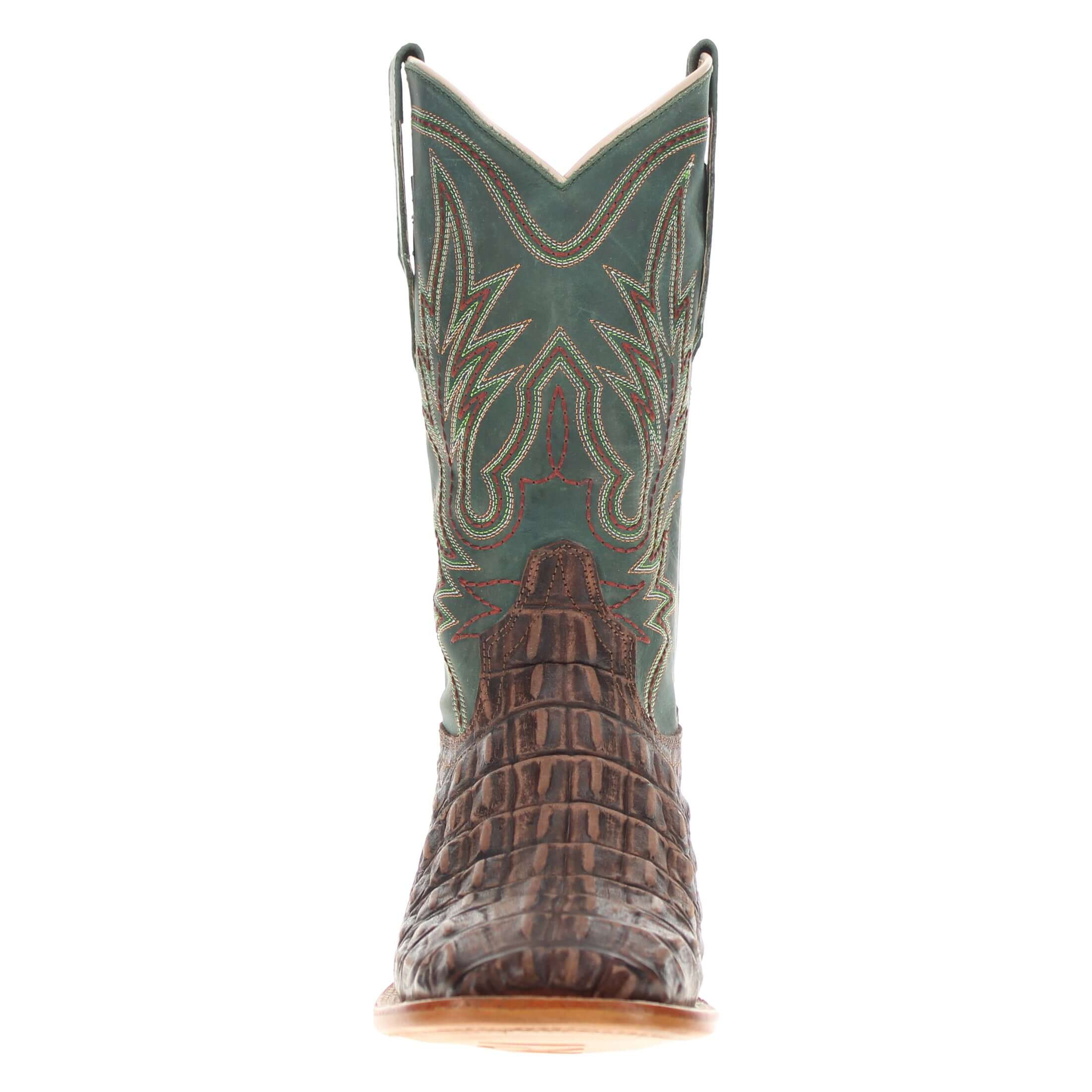 Men's Mocha Alligator Hornback Print Cowboy Boots Wade by Vaccari Core